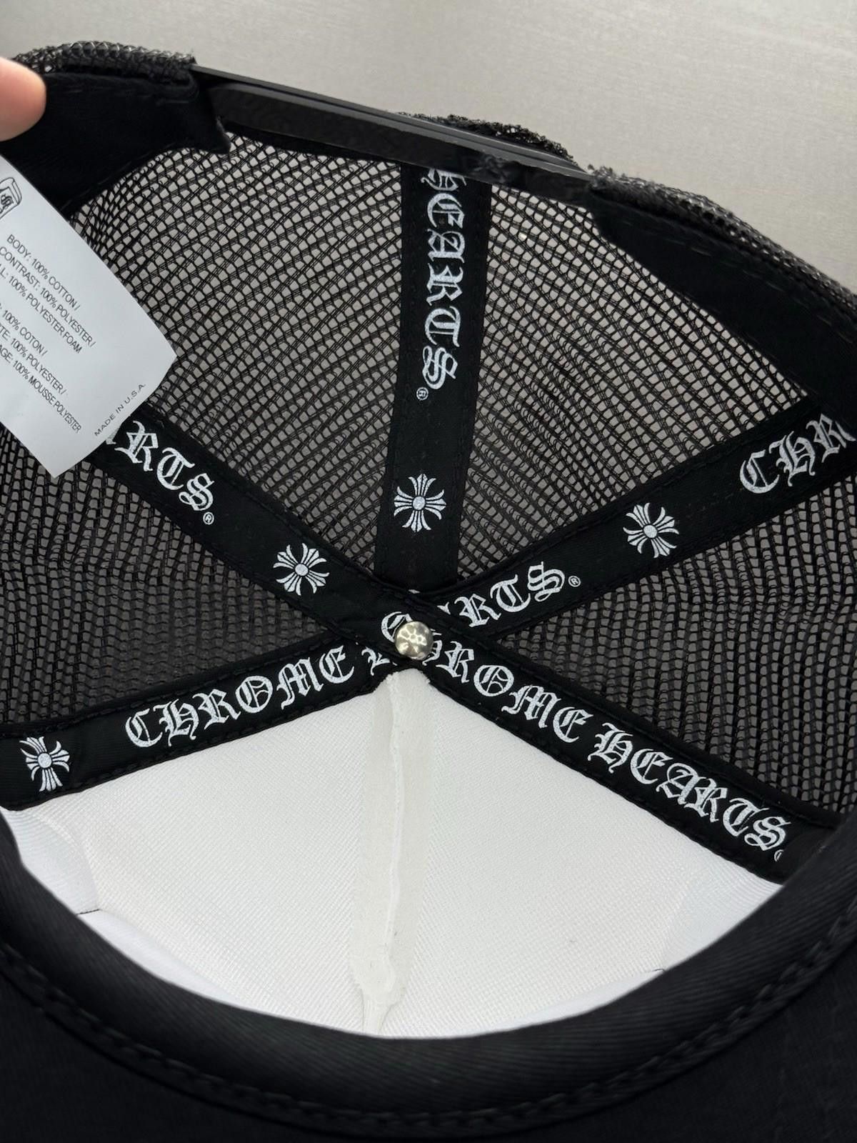Chrome Hearts Chrome Hearts Black Patch Trucker Hollywood White Hat Size ONE SIZE - 9 Thumbnail