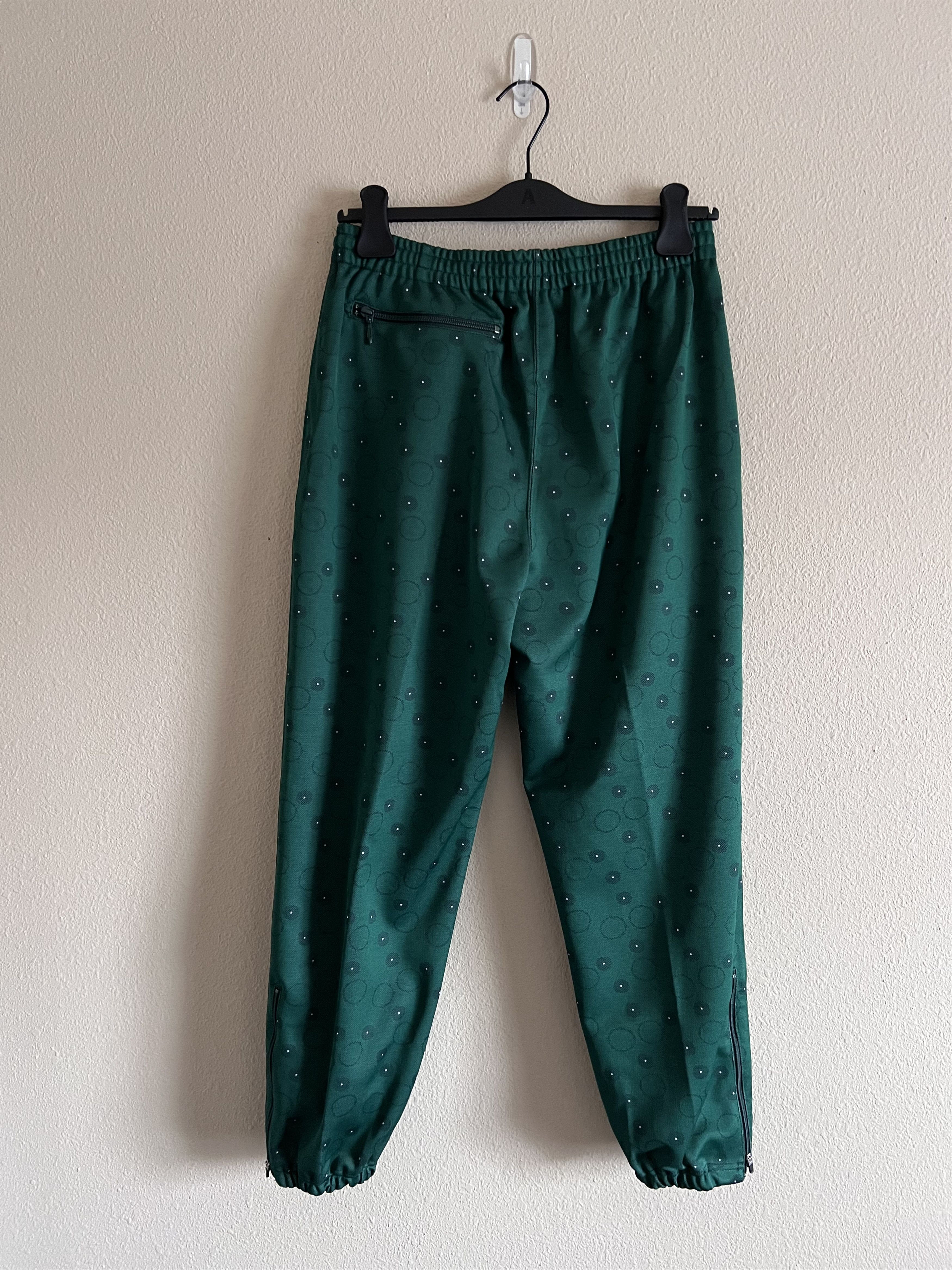 Needles Needles Poly Jacquard Zipped Track Pants in Green Size US 32 / EU 48 - 4 Thumbnail