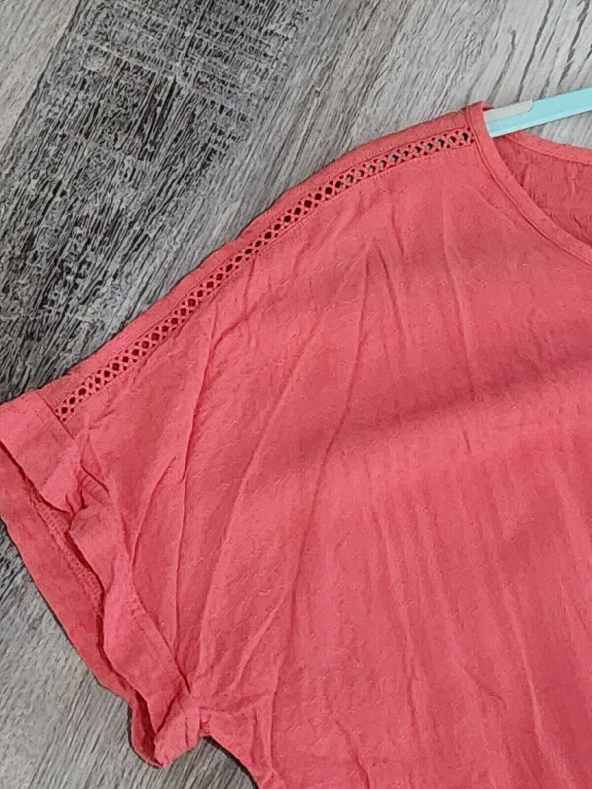 Designer Buffalo By David Bitton Blouse Extra Large Coral Pink Top Size XL / US 12-14 / IT 48-50 - 7 Thumbnail