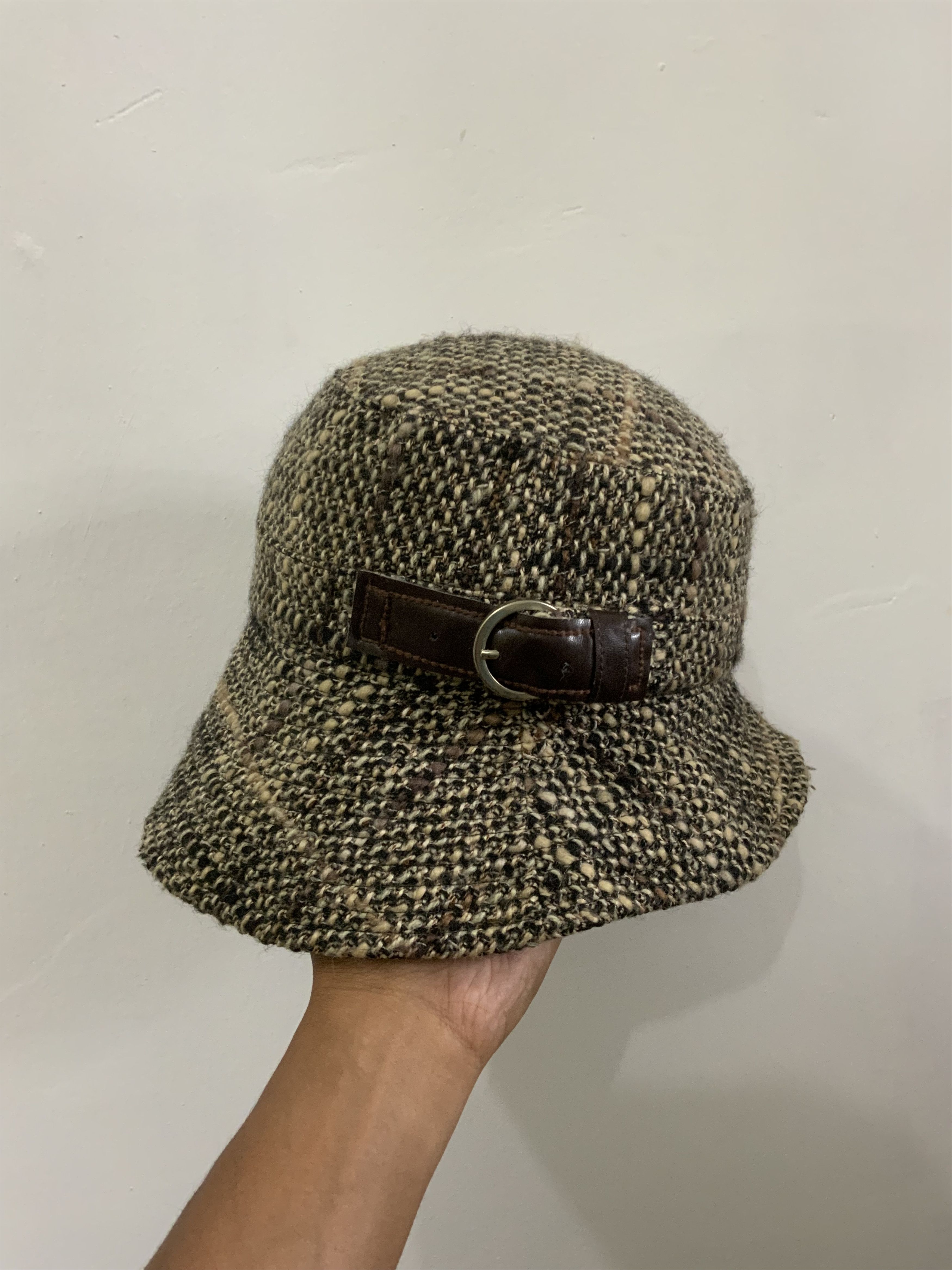 Japanese Brand Na Mi Ka Houndstooth Wool Hat Size ONE SIZE - 2 Thumbnail