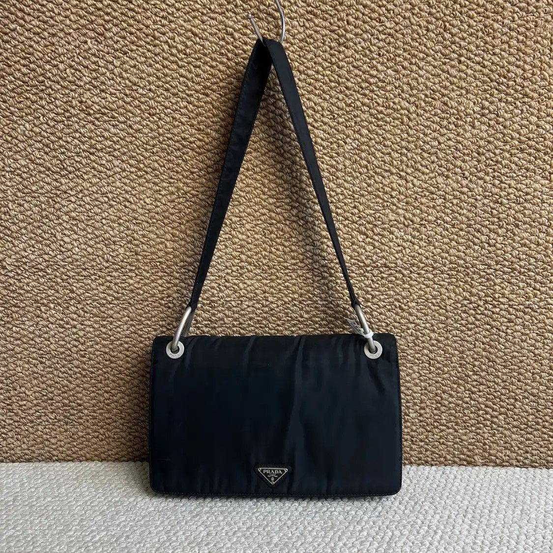 Prada PRADA tote bag black nylon logo shoulder bag Size ONE SIZE - 1 Thumbnail