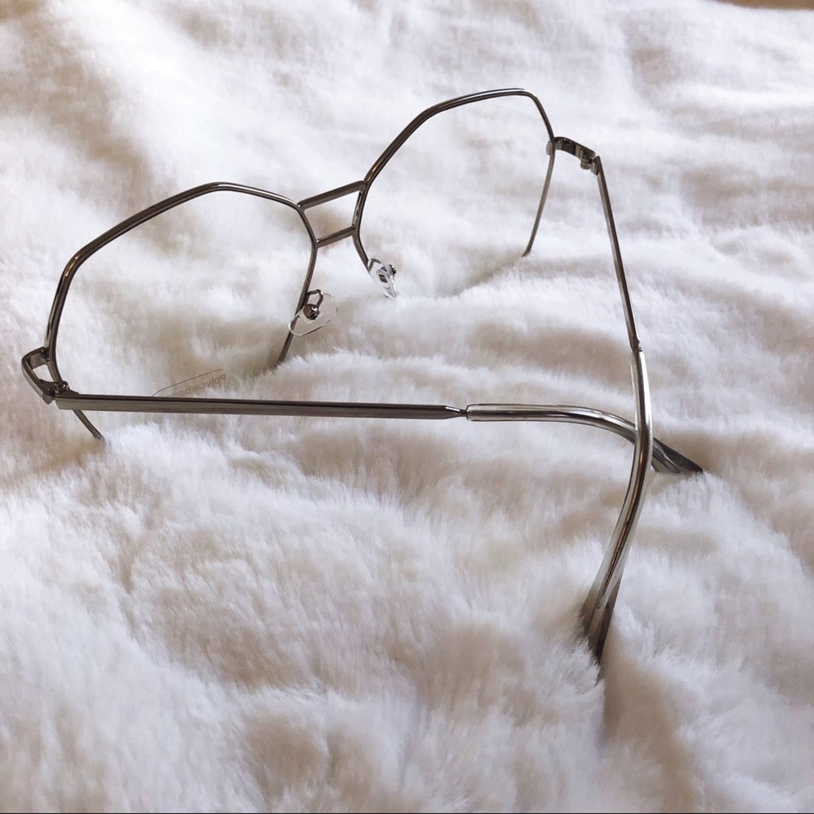 Other Peyton Silver Hexagon Clear Sunglasses Size ONE SIZE - 10 Thumbnail