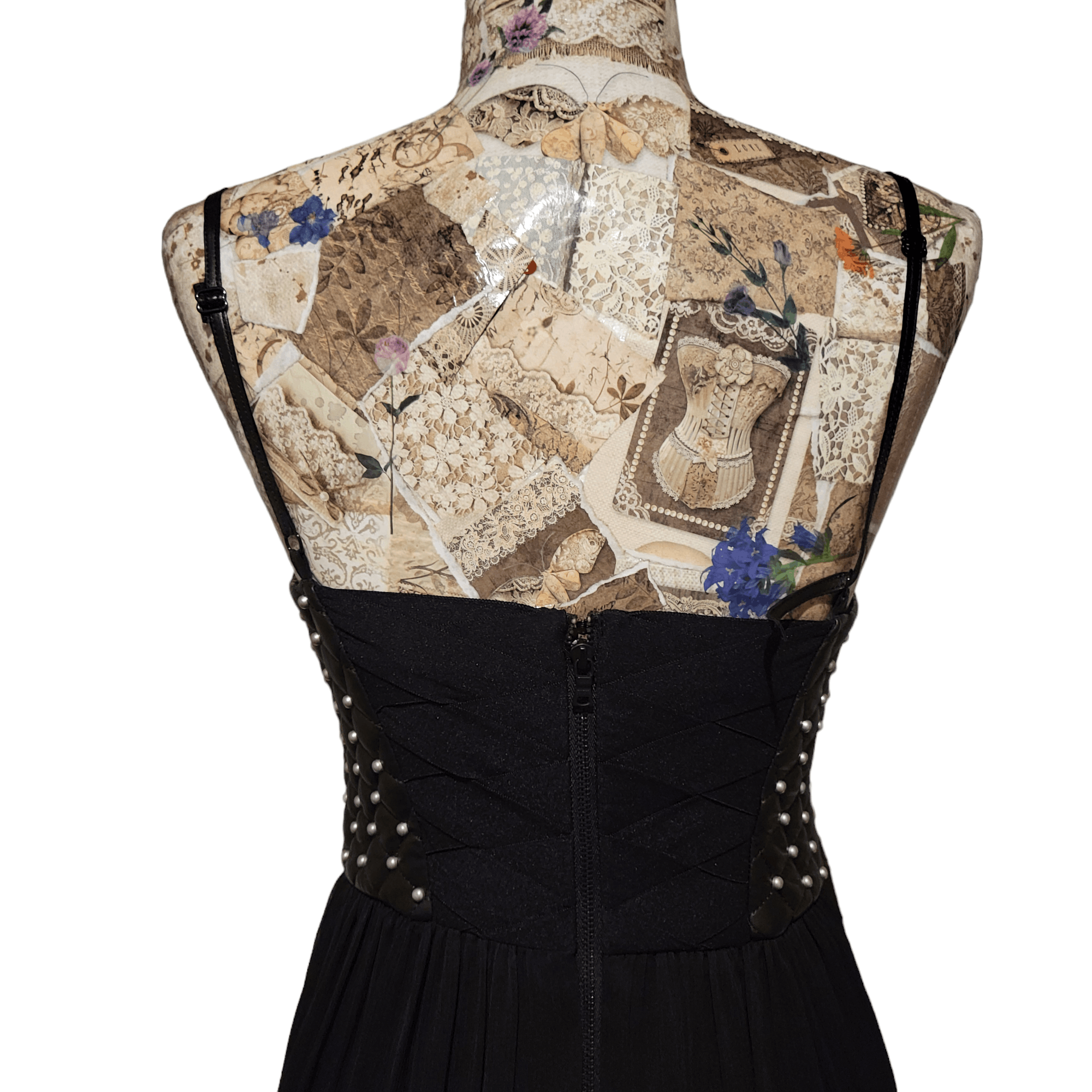 Alice + Olivia Alice & Olivia Leather Black Corset Maxi Dress Prom Gown Size XS / US 0-2 / IT 36-38 - 12 Thumbnail