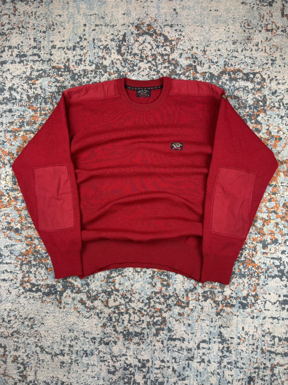 Paul & Shark × Vintage Vintage 90s Paul & Shark boxy wool sweater elbow patches Size US XL / EU 56 / 4 - 1 Thumbnail