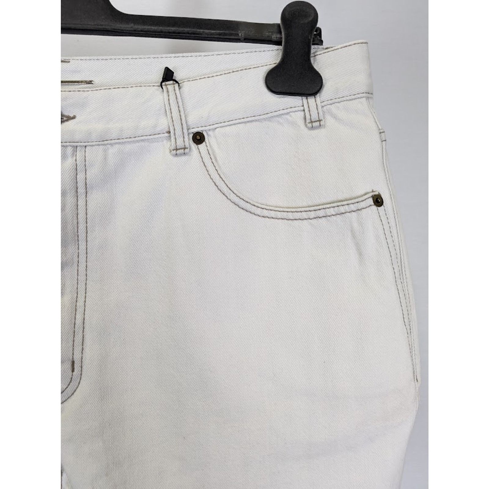 Saint Laurent Paris o1rshd1 Baggy Shorts Tigh LE in Grey Off-White Size US 32 / EU 48 - 7 Thumbnail