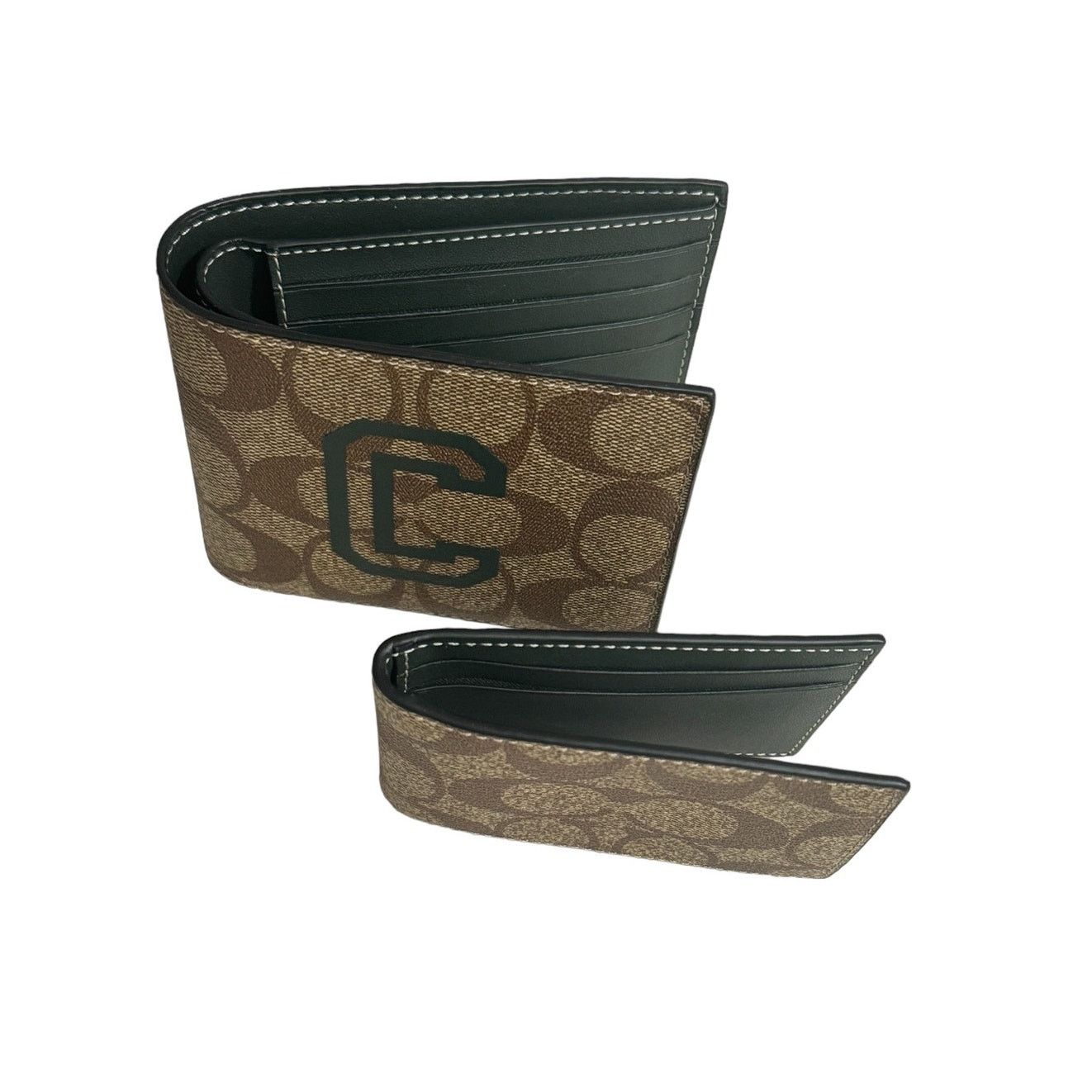 Coach Coach Men's 3 In 1 Wallet In Signature Canvas Varsity Motif Size ONE SIZE - 6 Thumbnail