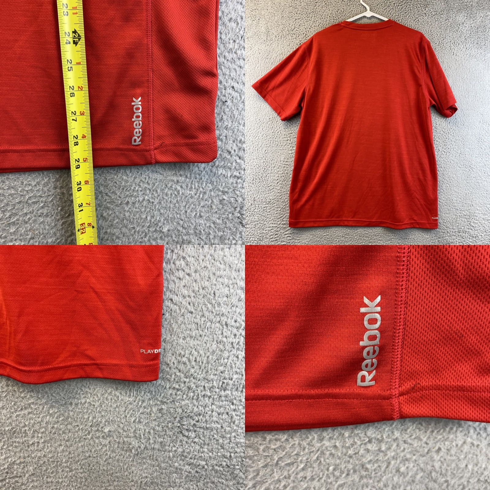 Reebok Reebok Men's Red Short Sleeve Dri Fit Round Neck T-Shirt Size L / 40-55 Size US L / EU 52-54 / 3 - 8 Thumbnail