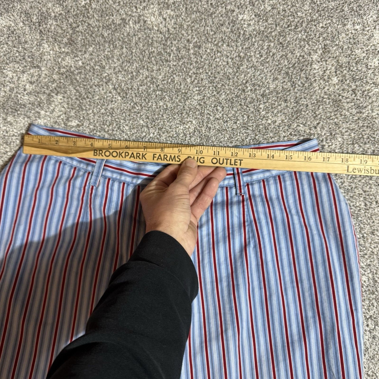 Other Vintage 90s Capri Pants Womens 14 Petite Preppy Pinstriped Size 36" / US 14 / IT 50 - 3 Thumbnail