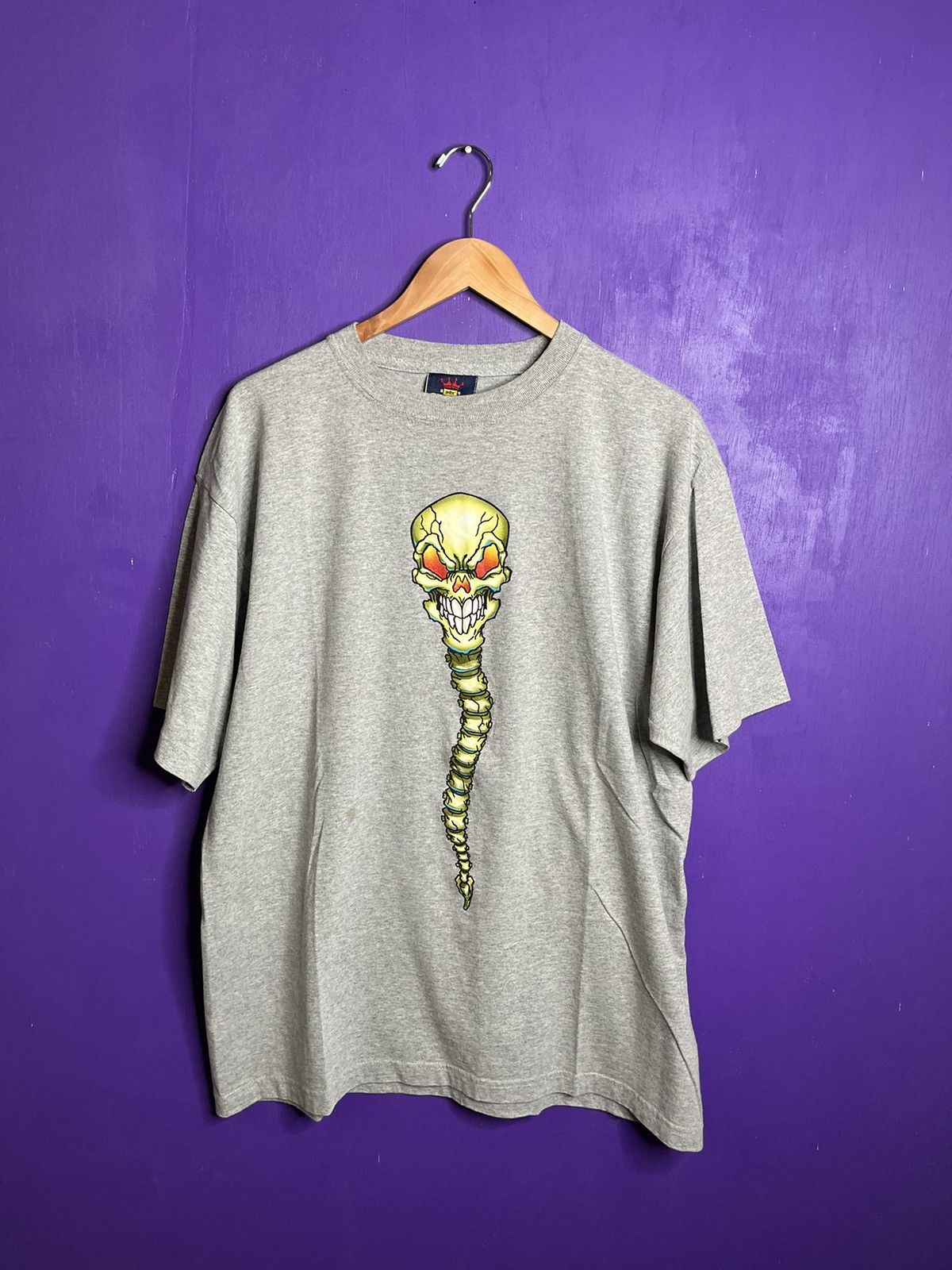 JNCO × Vintage Vintage ‘00s JNCO jeans skeleton/spine logo t-shirt Size US XL / EU 56 / 4 - 1 Thumbnail