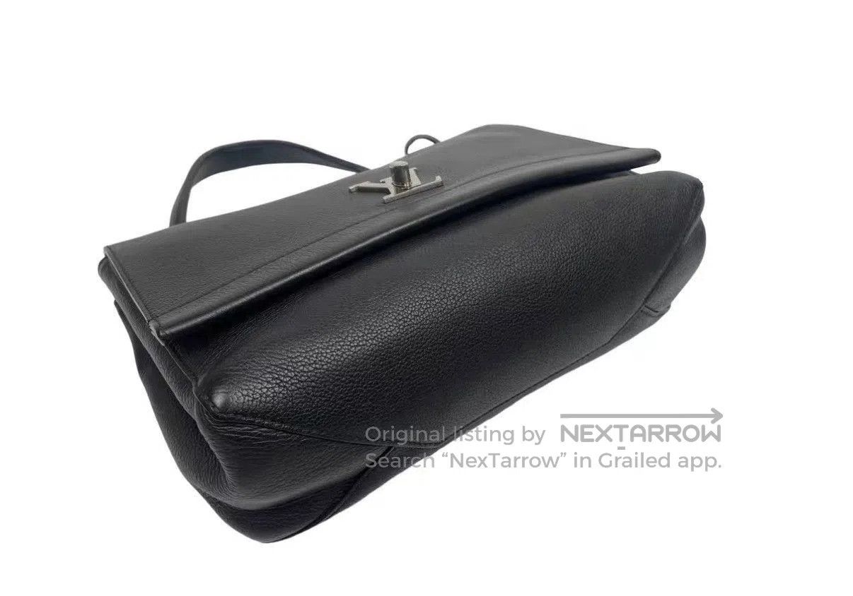 Louis Vuitton Black Leather Structured Handbag with Top Handles. Size ONE SIZE - 5 Thumbnail