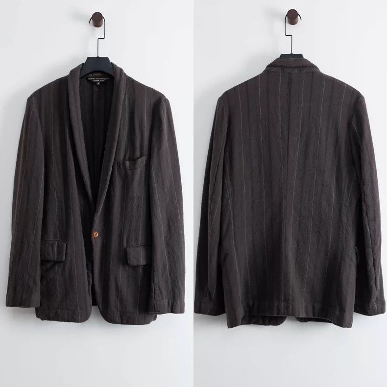 Comme des Garcons COMME des Garcons HOMME PLUS 2002AW fleece brown striped sc Size US M / EU 48-50 / 2 - 1 Thumbnail