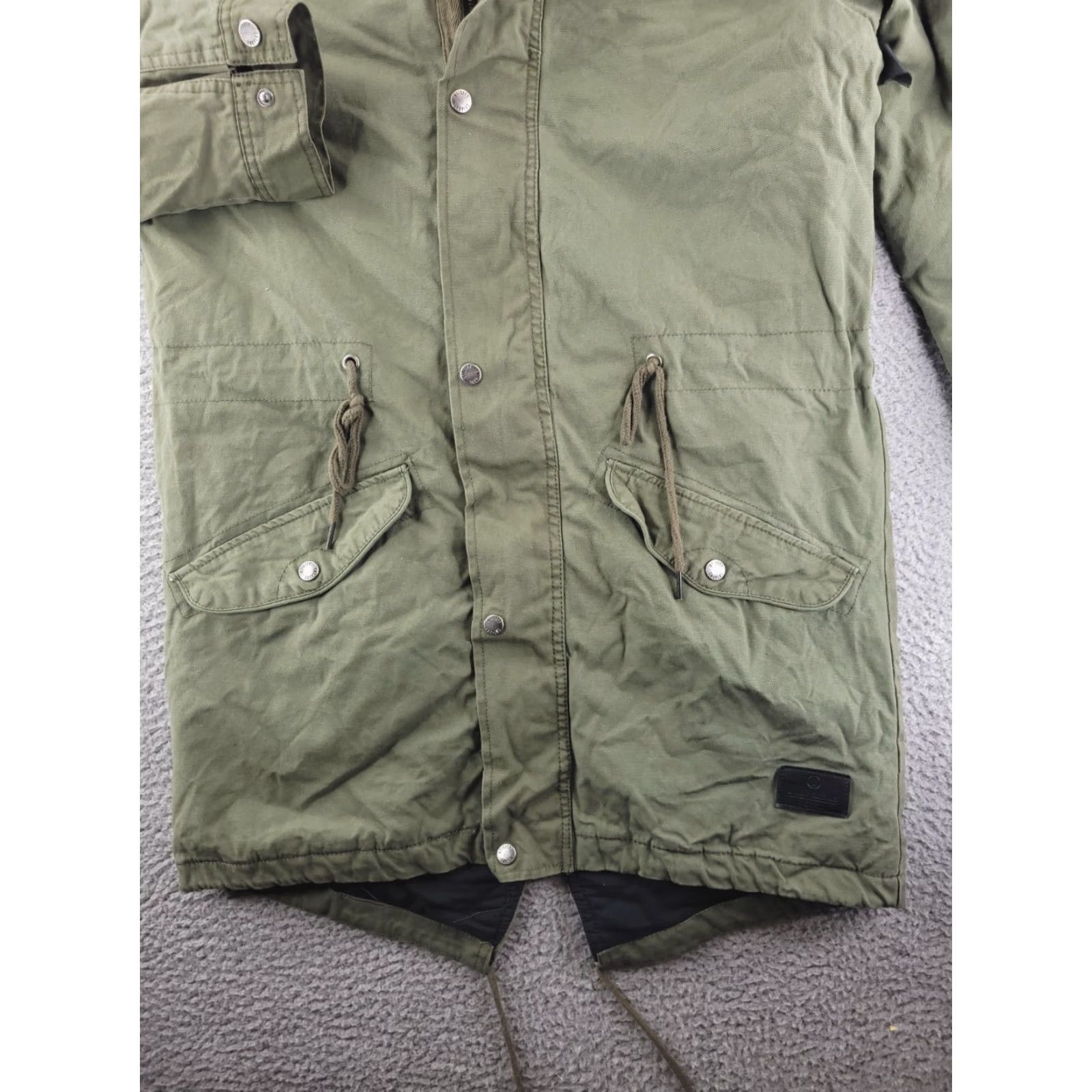 Cotton On Cotton On Coat Womens S Green Trench Canvas Long Winter Vintage No Size S / US 4 / IT 40 - 5 Thumbnail