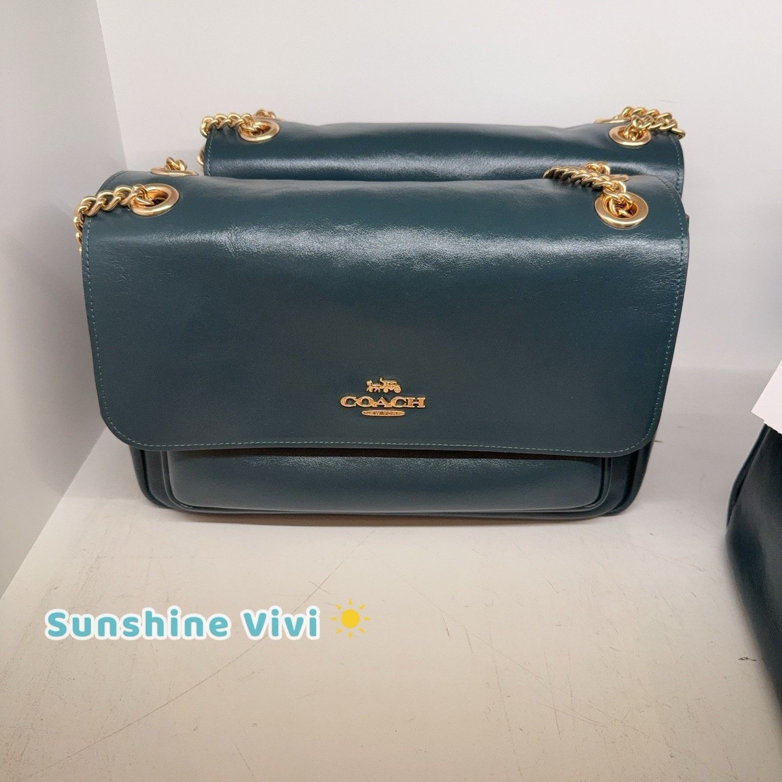 Coach NWT Coach Elodie Crossbody Bag leather CCF09 DARK TEAL Size ONE SIZE - 1 Thumbnail
