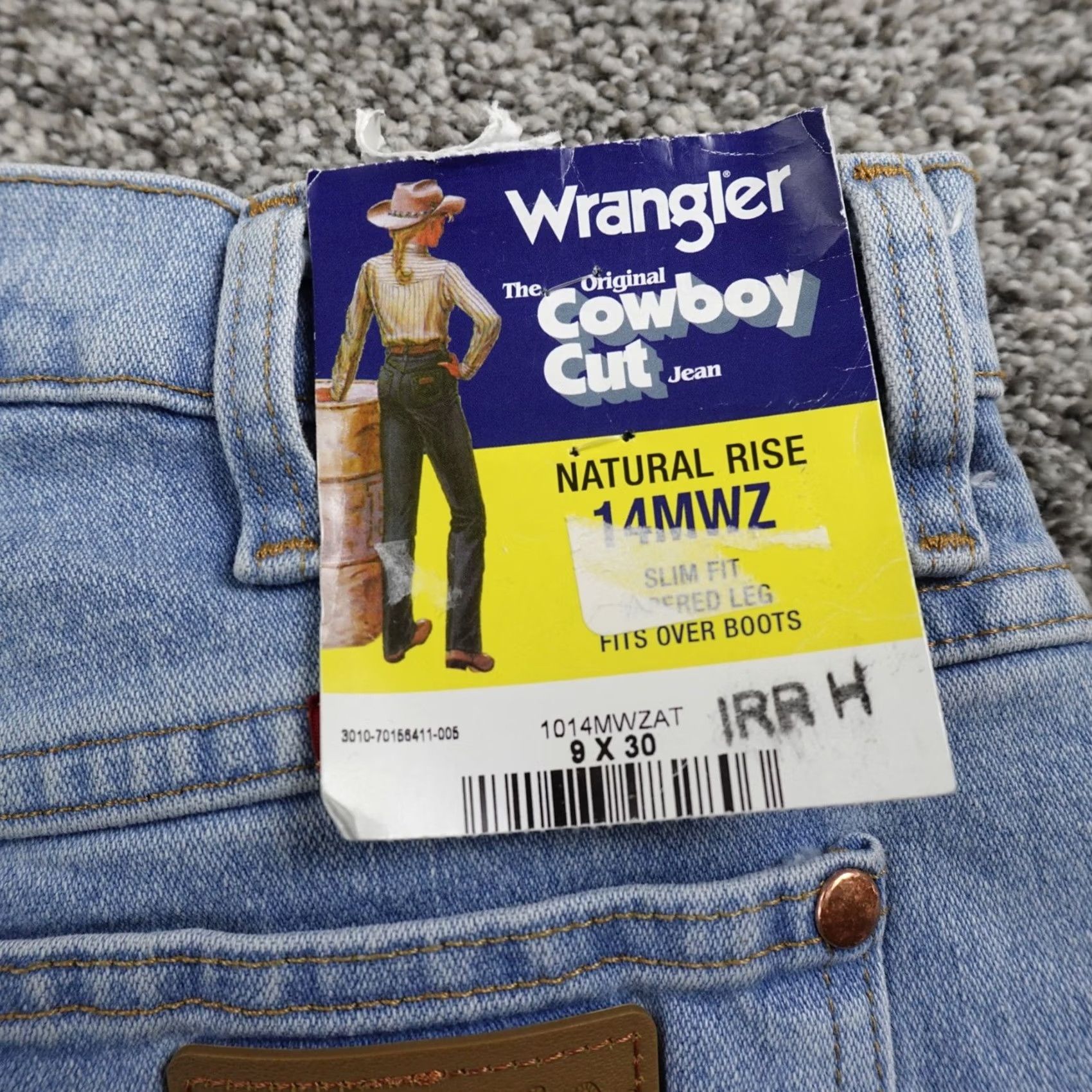 Wrangler Wrangler Jeans Womens 9 Light Blue Denim Pants Western Cowboy Cut 14MWZ Mom High Rise Slim Fit Jeans Size 30" / US 8 / IT 44 - 2 Thumbnail