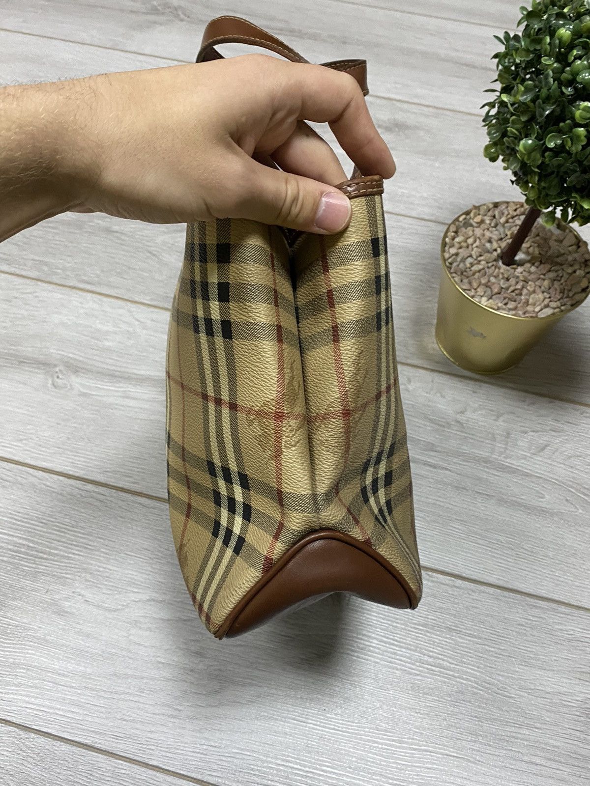 Burberry Burberry vintage nova check leather canvas bag Size ONE SIZE - 5 Thumbnail