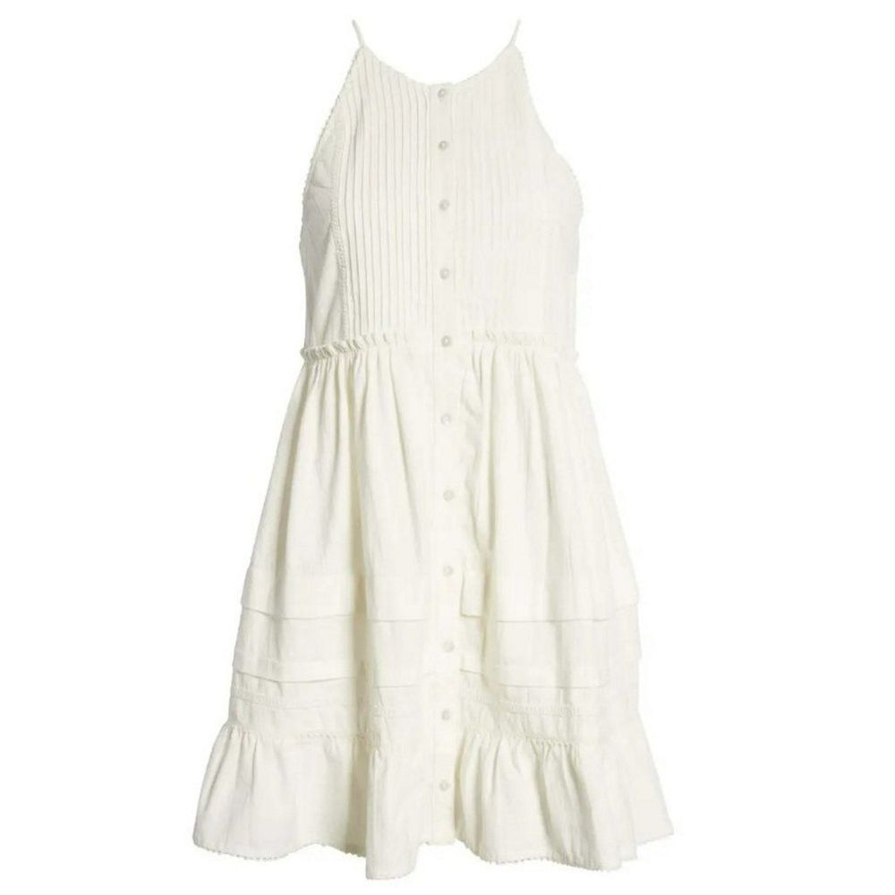 Free People NWT New $128 Free People Desert Days Sleeveless White Minid Size L / US 10 / IT 46 - 2 Thumbnail