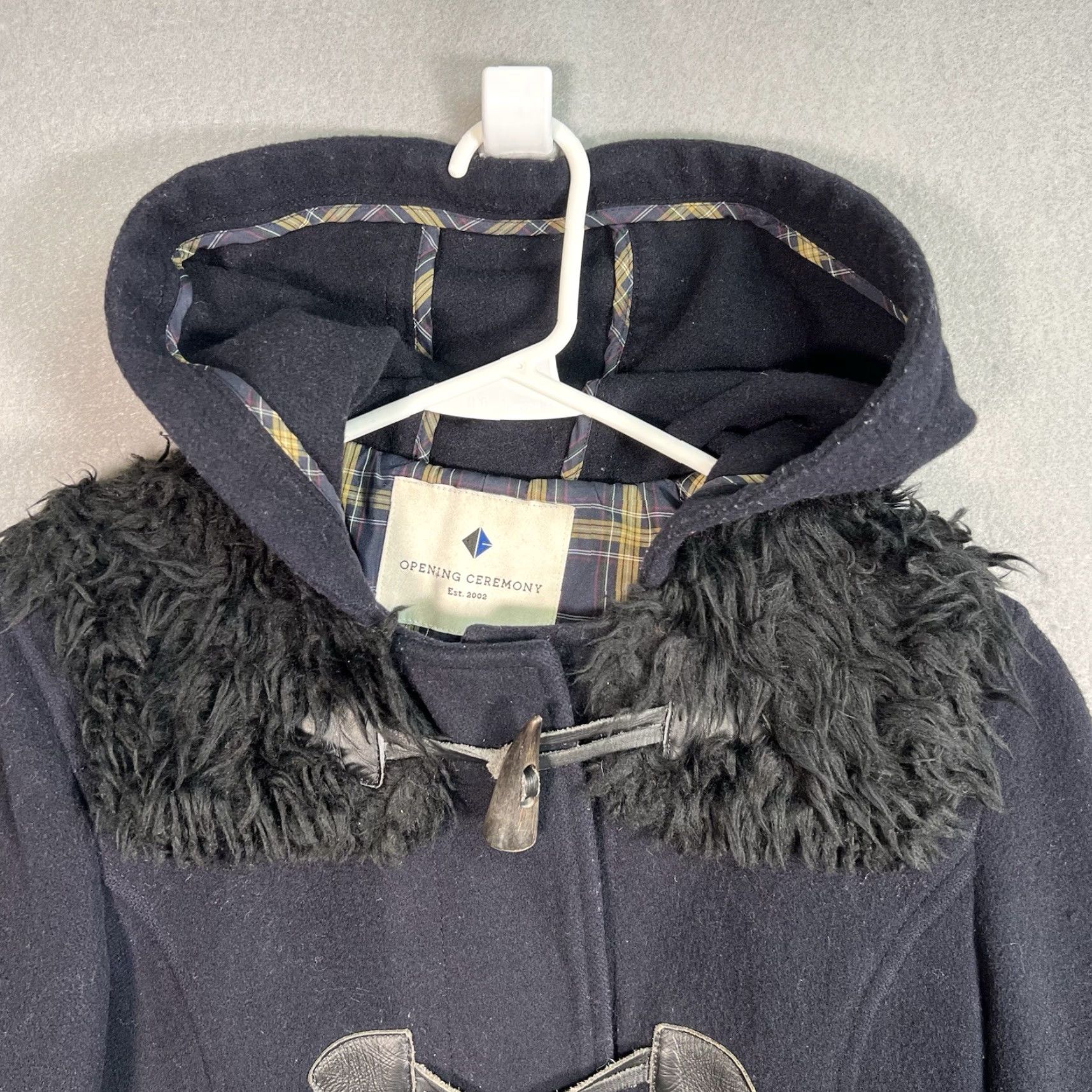 Opening Ceremony VINTAGE Opening Ceremony Coat Wool Hooded Toggle Blue Women Adult S Small Overcoat Size S / US 4 / IT 40 - 5 Thumbnail