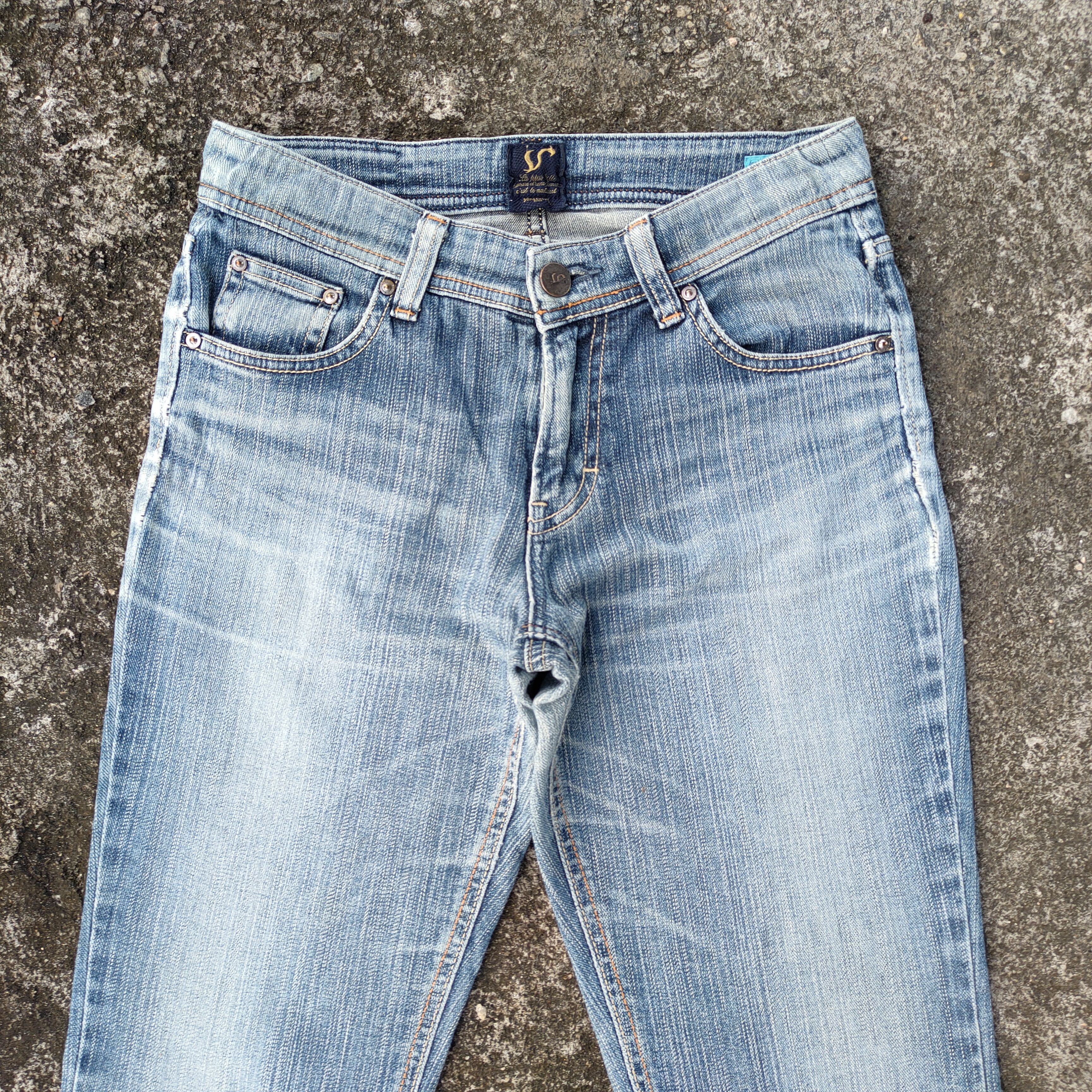 Japanese Brand FLARE VINTAGE SOMETHING FADED JEANS DENIM PANTS Size US 29 - 3 Thumbnail