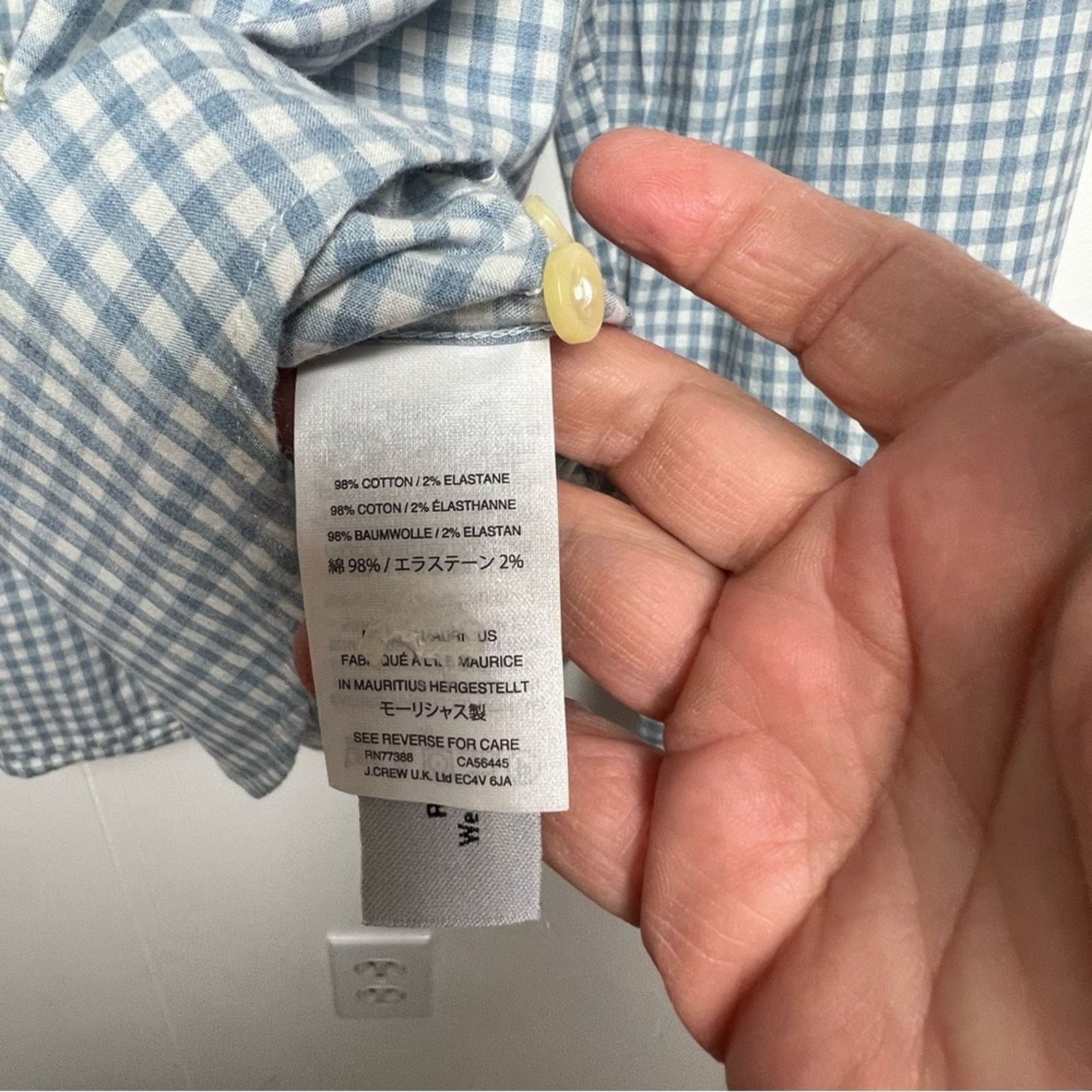 J.Crew J Crew Blue & White Gingham Button Down Shirt Men’s Size XL Size US XL / EU 56 / 4 - 9 Thumbnail