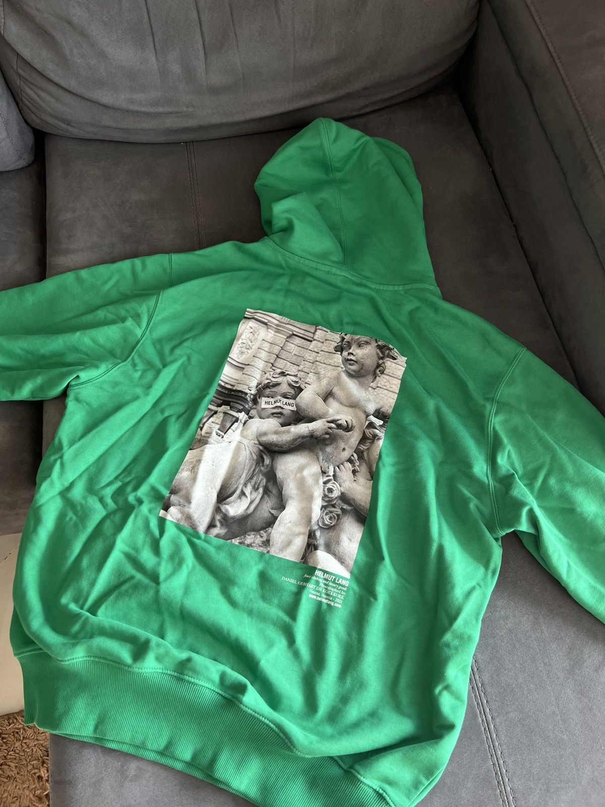 Helmut Lang Helmut Lang big logo hoodie ship one week from Spain Size US L / EU 52-54 / 3 - 7 Thumbnail