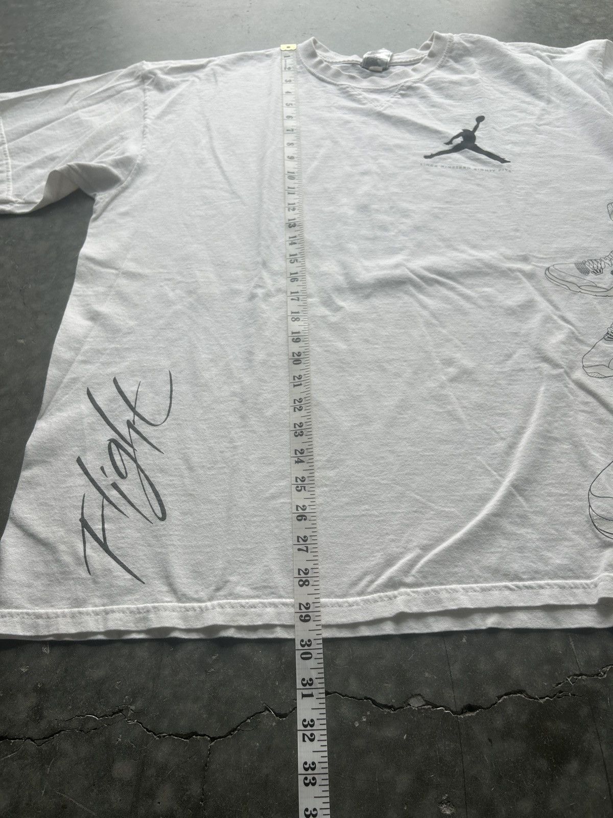 Jordan Brand × Nike × Vintage Vintage Y2K Jordan 4 Flight Graphic Tee Size US XL / EU 56 / 4 - 12 Thumbnail