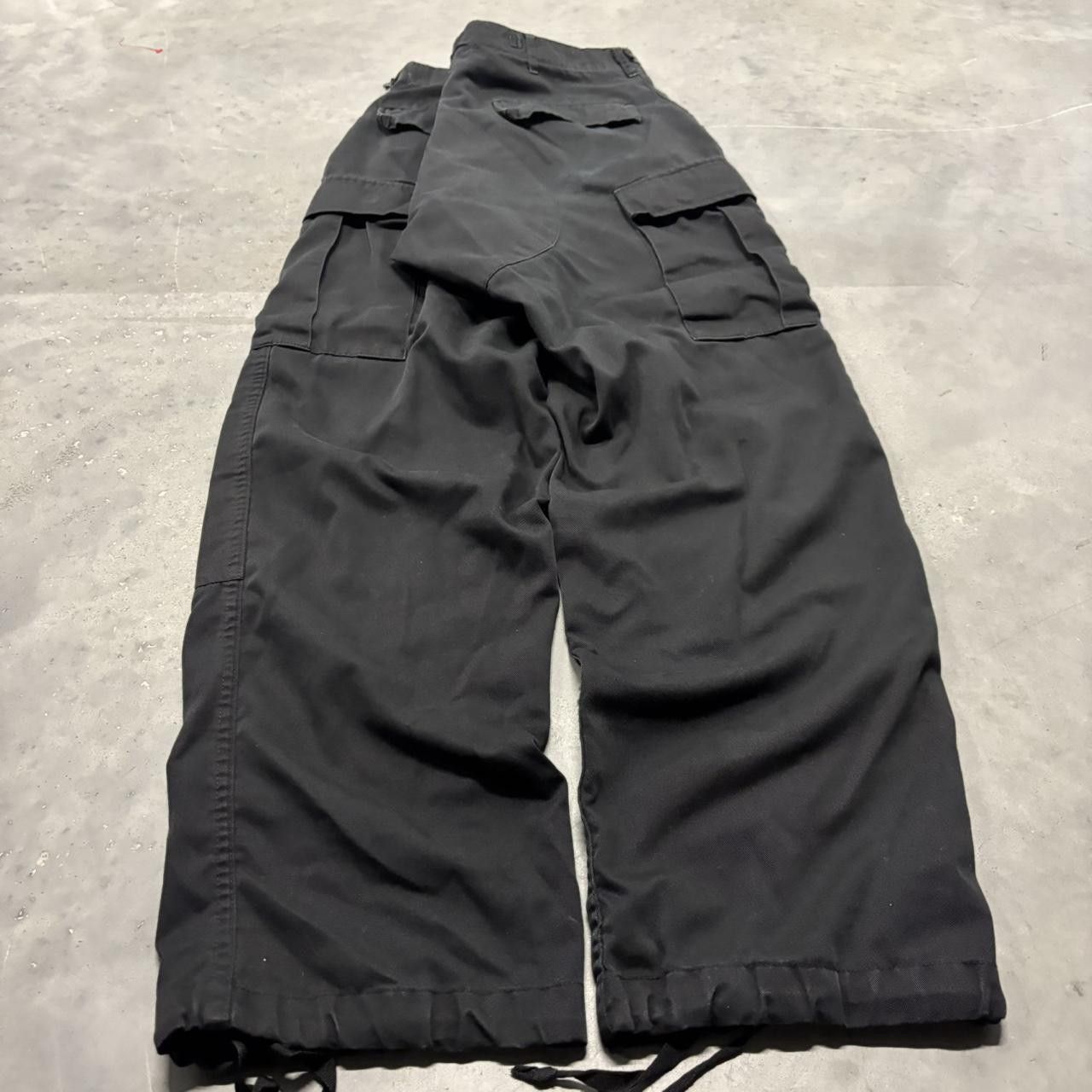 Japanese Brand × Vintage Crazy Vintage Y2K/2000s Black Workwear Streetwear Essential Cargo Pants! Size US 34 / EU 50 - 4 Thumbnail