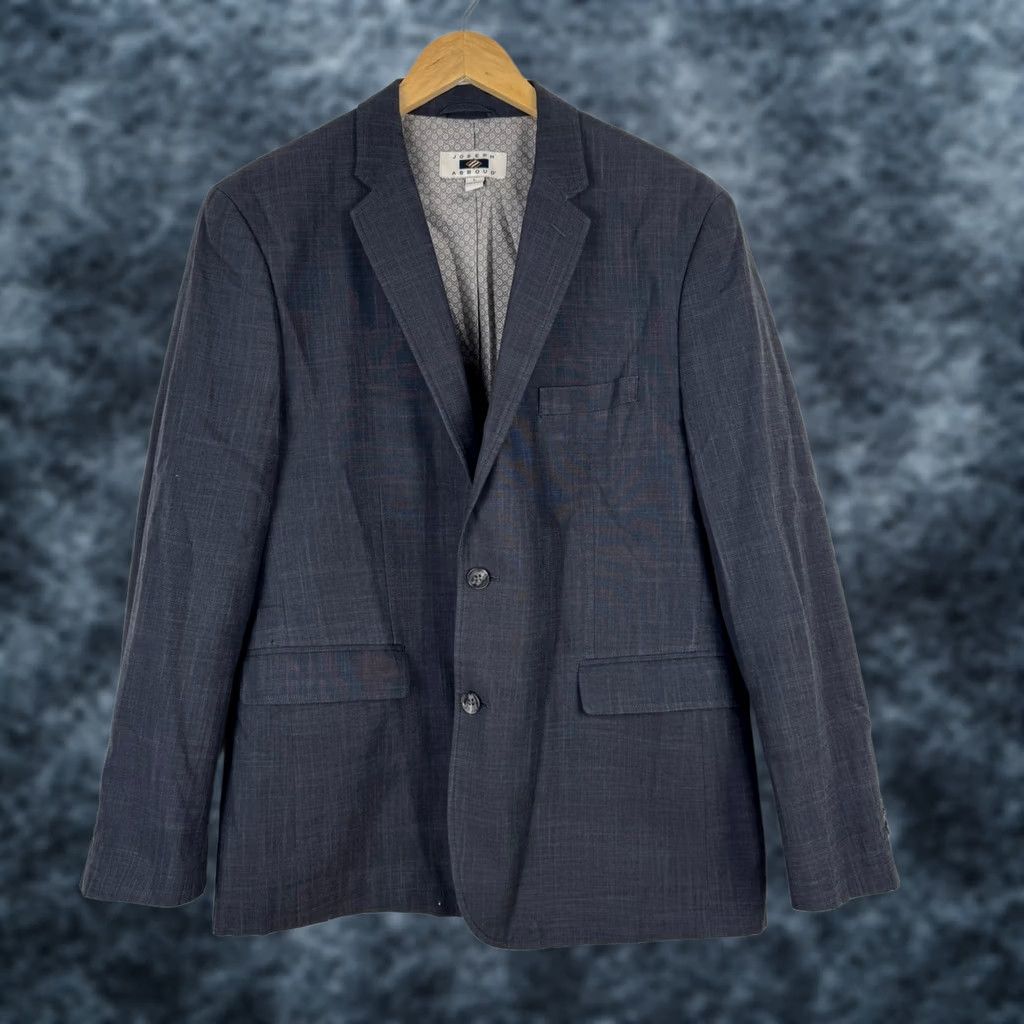 Joseph Abboud Joseph Abboud Blazer Mens Large Charcoal Gray 100% Cotton Two-Button Notch Lapel Double-Vented Size 42R - 1 Thumbnail