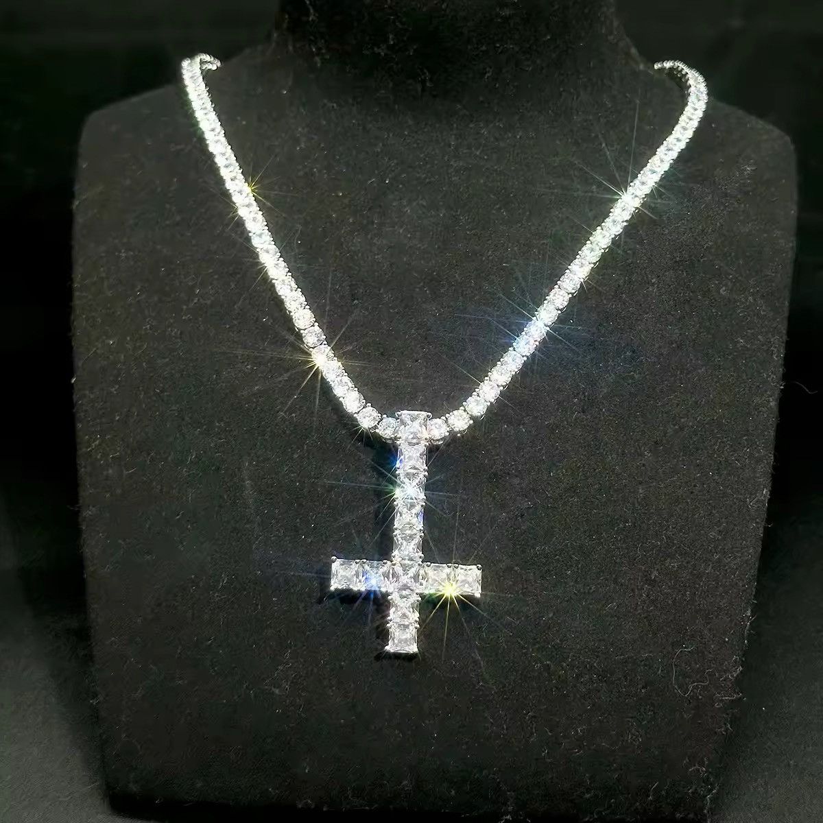 Jewelry 55 Cm Upside-down cross , shut 'em up necklace Size ONE SIZE - 1 Thumbnail