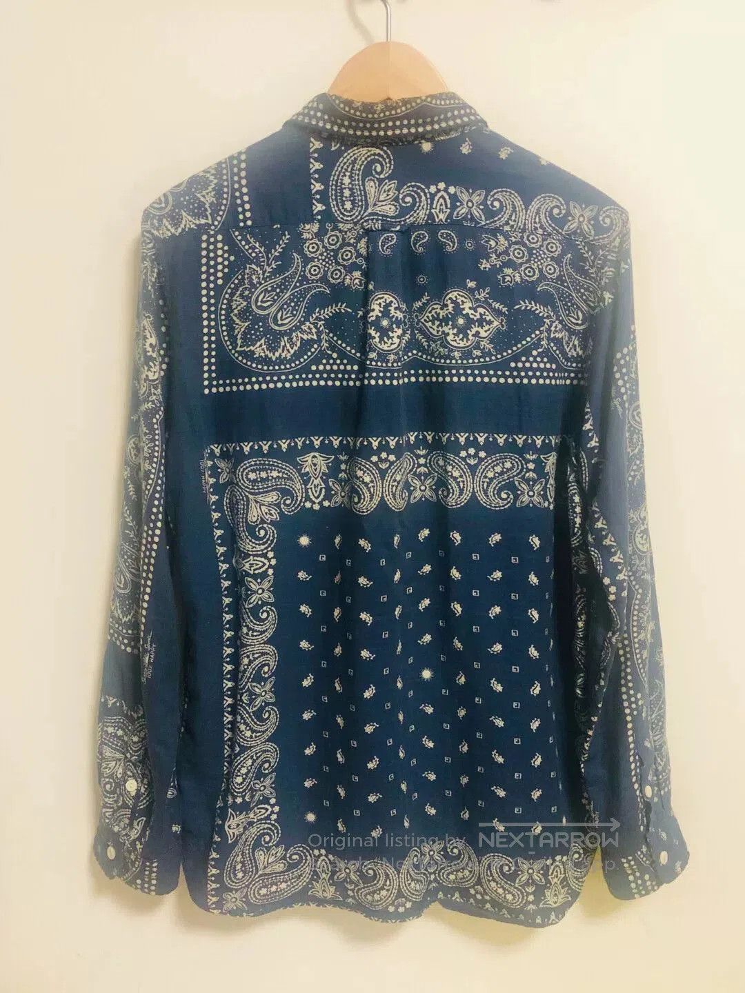 Sunny Sports vintage indigo paisley print shirt. Size US S / EU 44-46 / 1 - 3 Thumbnail