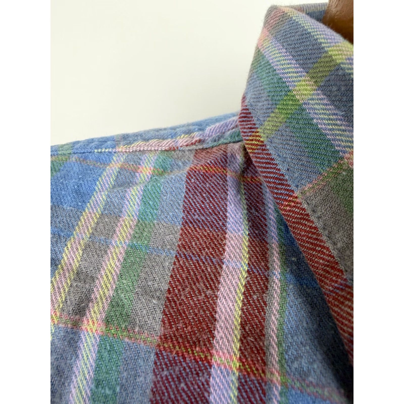 Vintage VINTAGE 80s St. John's Bay Flannel Shirt Men L Blue Plaid Lightweight Button-Up Grunge Hipster Size US L / EU 52-54 / 3 - 5 Thumbnail