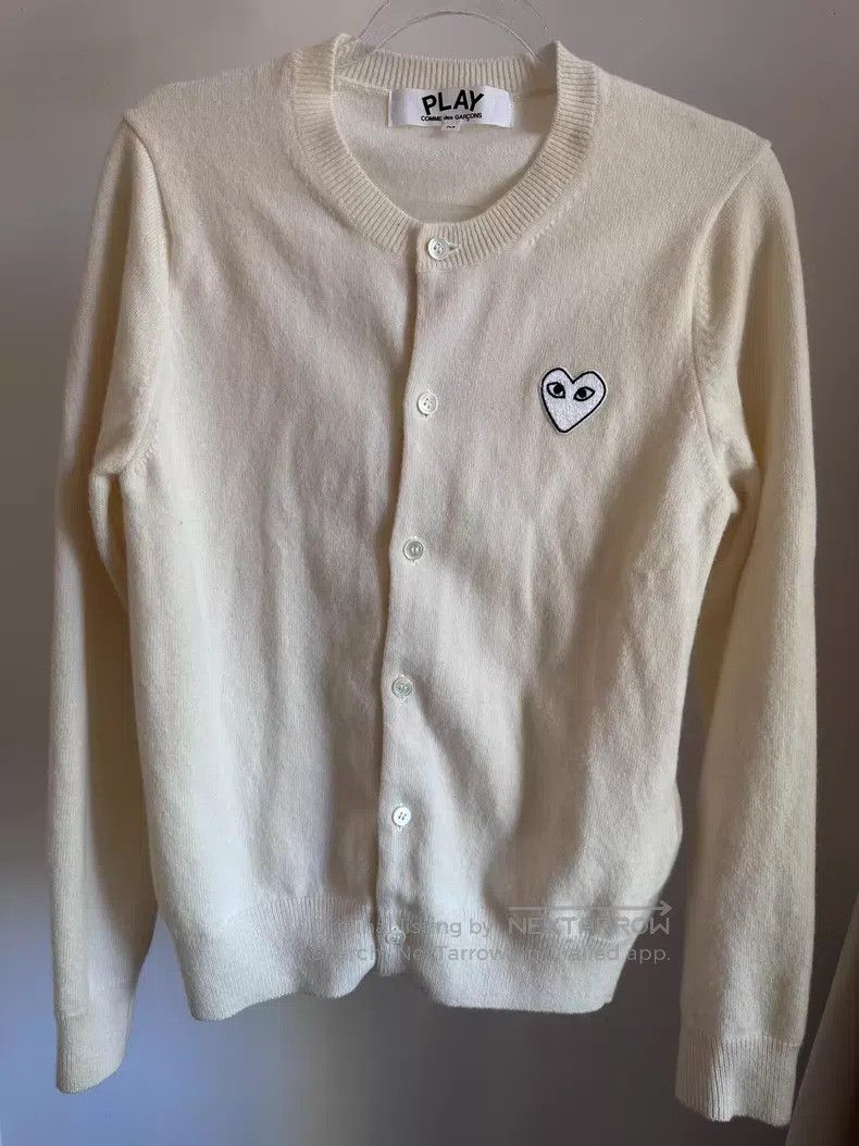 Comme des Garcons Comme Des Garcons White Wool Cardigan Size M / US 6-8 / IT 42-44 - 1 Thumbnail