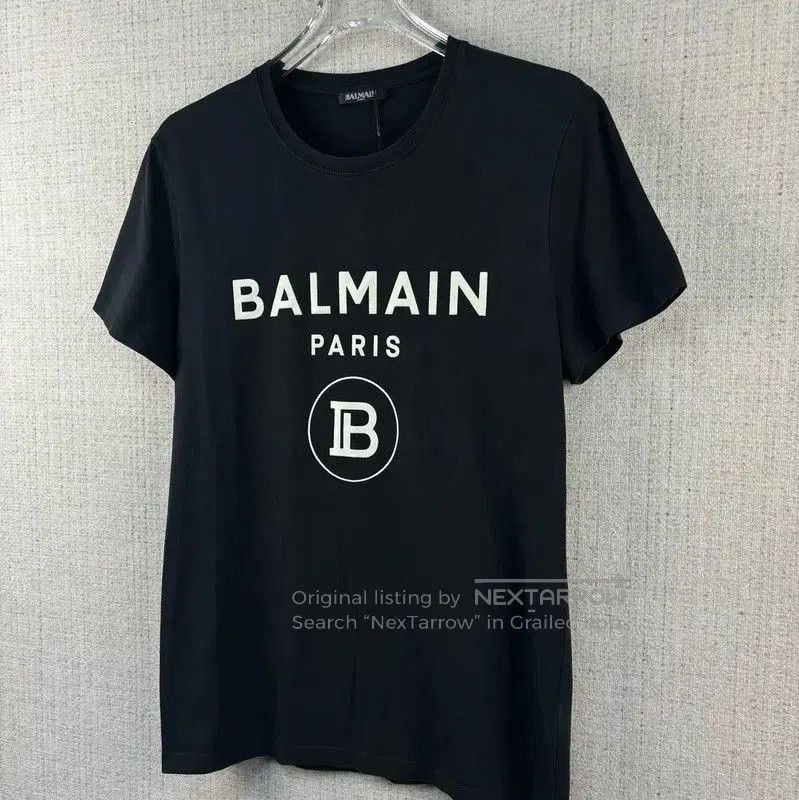 Balmain Balmain Black Cotton Graphic T-Shirt . Size US L / EU 52-54 / 3 - 2 Thumbnail