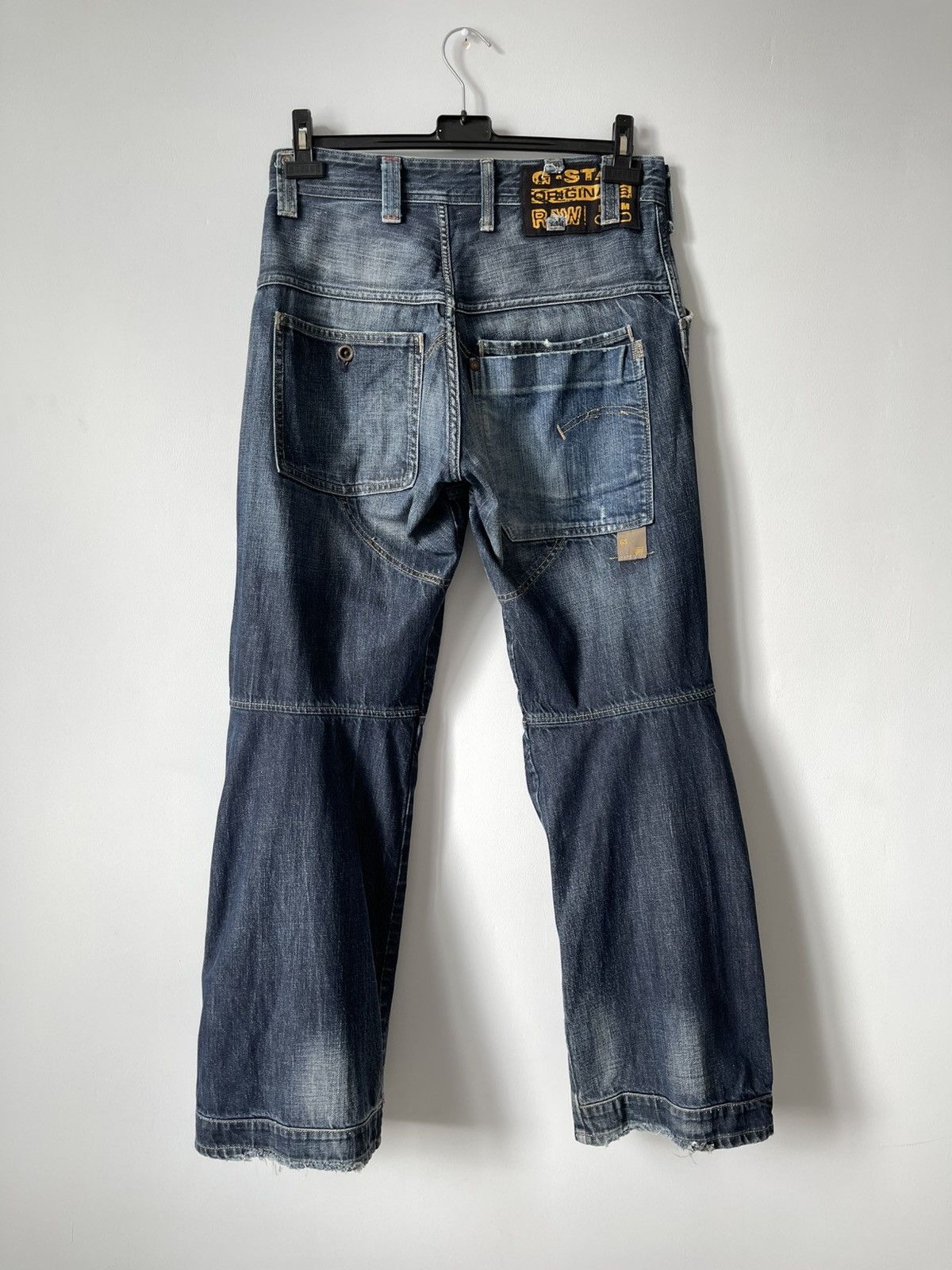 G-Star G-Star Raw Patchwork Double Knee Faded Denim Y2k Jeans Size US 33 - 2 Thumbnail
