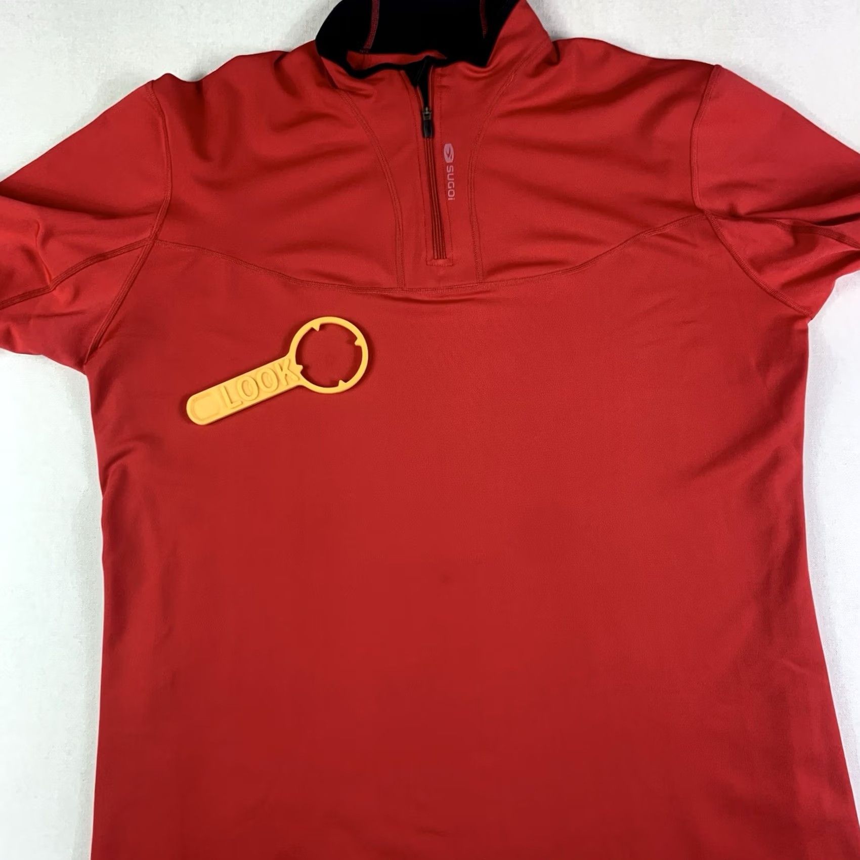 Vintage SUGOI 1/4 Zip Pullover Mens 2XL Red Long Sleeve Activewear Cycling Mock Neck Fleece Zipper Logo Sweatshirt Size US XXL / EU 58 / 5 - 6 Thumbnail