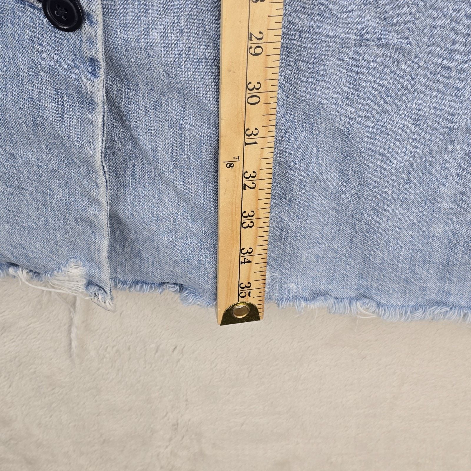 Levi's Levis Josette Duster Long Coat Medium Distressed Hem Western Size M / US 6-8 / IT 42-44 - 16 Thumbnail