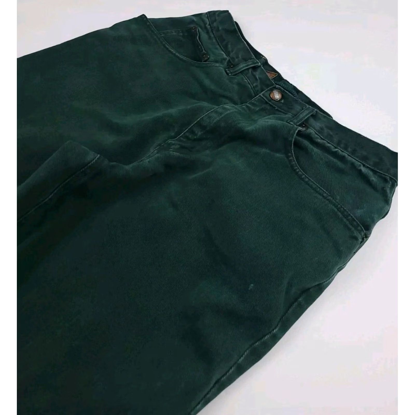 J Brand Vintage Major Damage Denim Jeans Green Brand Vtg 90s Tech Street Wear USA Worn Size US 31 - 3 Thumbnail