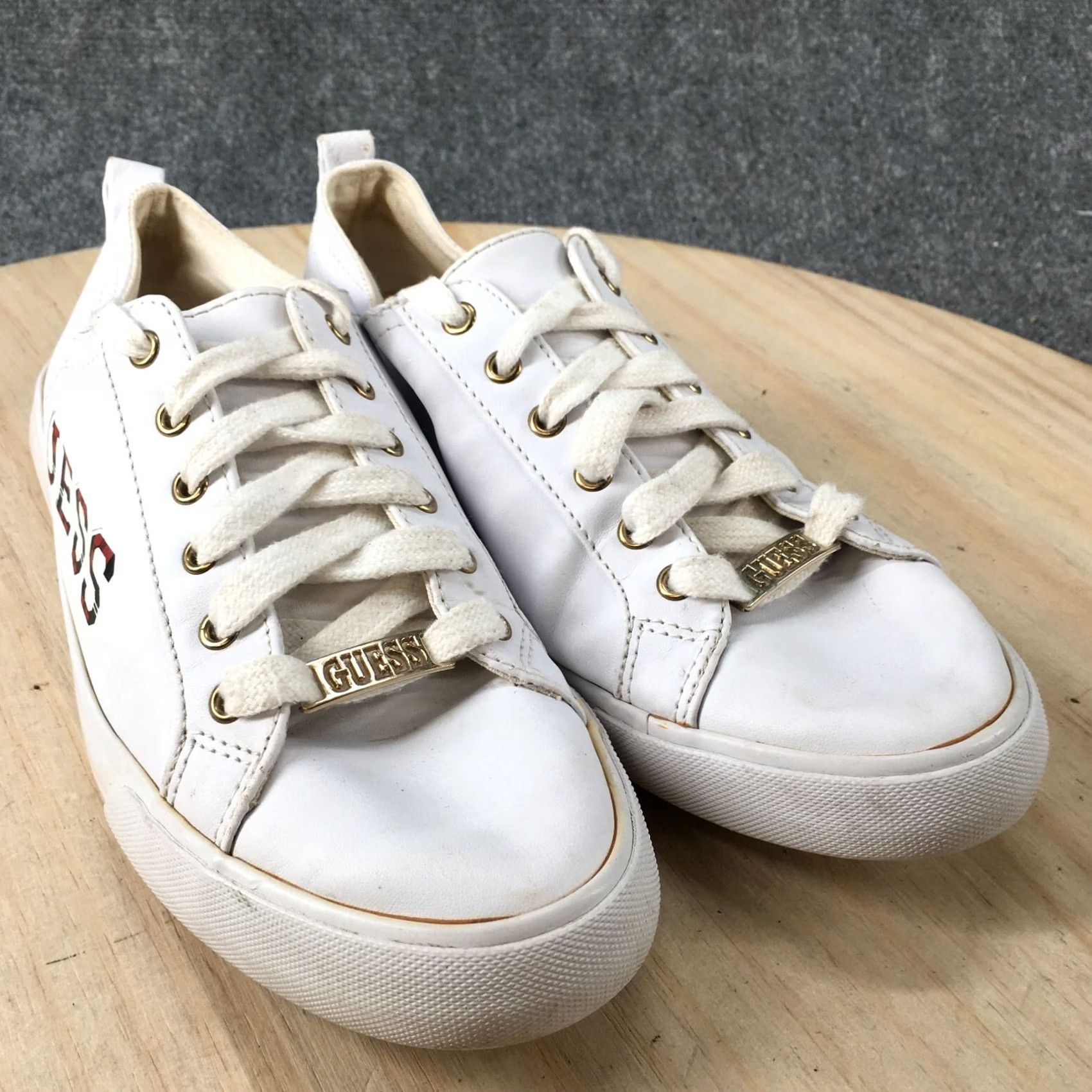 Guess Guess Shoes Womens 8.5 M Turners Casual Low Top Sneakers White Lace Up Comfort Size M / US 6-8 / IT 42-44 - 3 Thumbnail