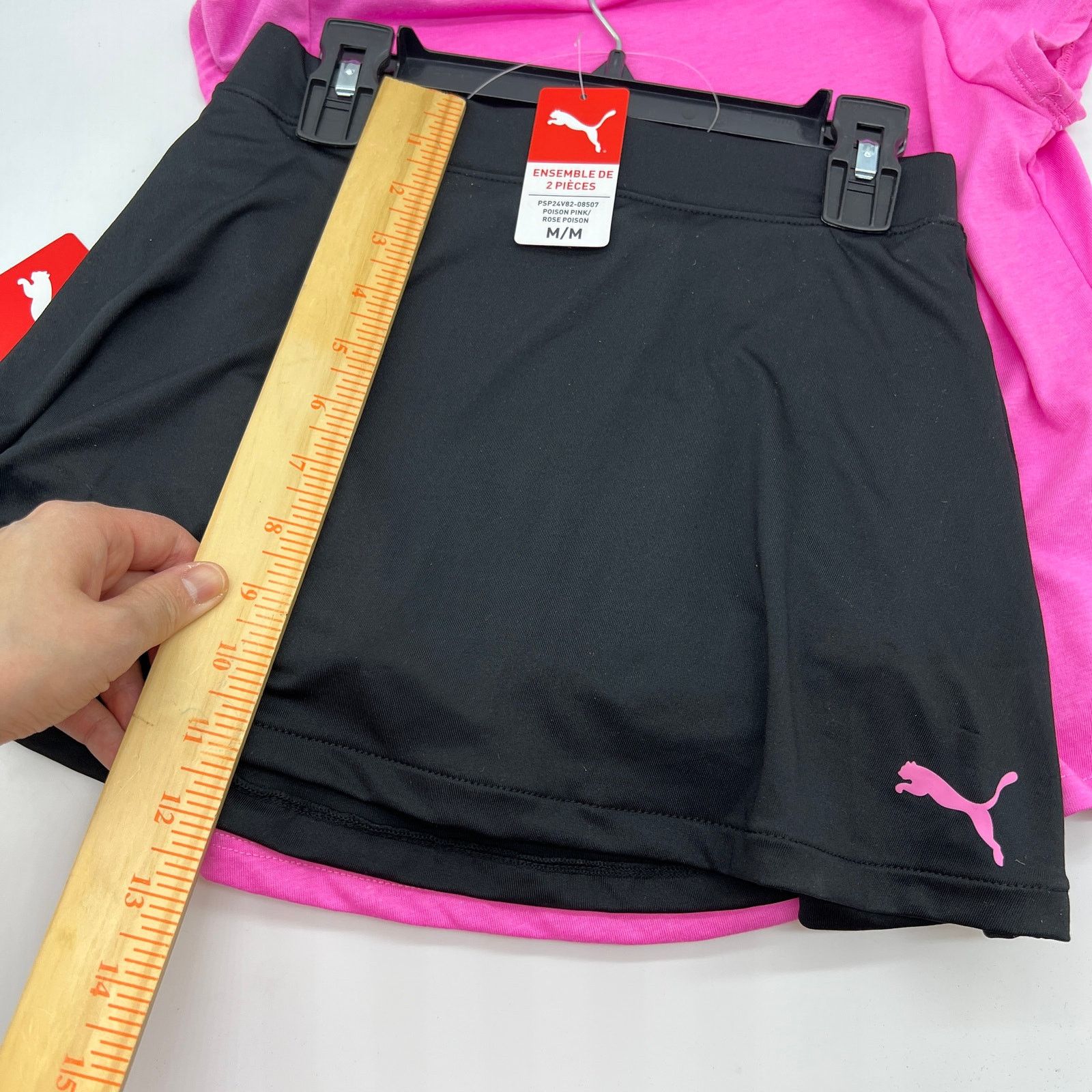 Puma PUMA Girls Pink Logo T Shirt & Black Skort Size Medium Size M / US 6-8 / IT 42-44 - 13 Thumbnail