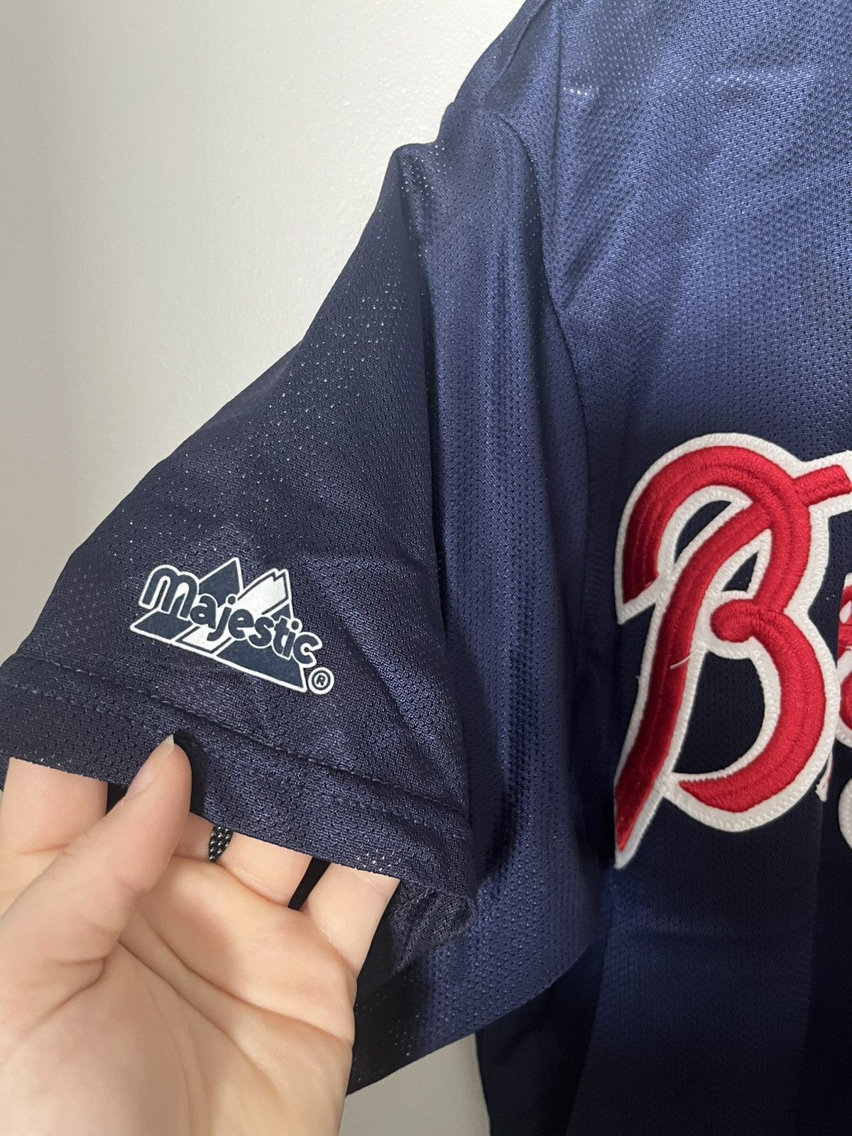 MLB Braves Button-up Jersey Tee Size US L / EU 52-54 / 3 - 4 Thumbnail