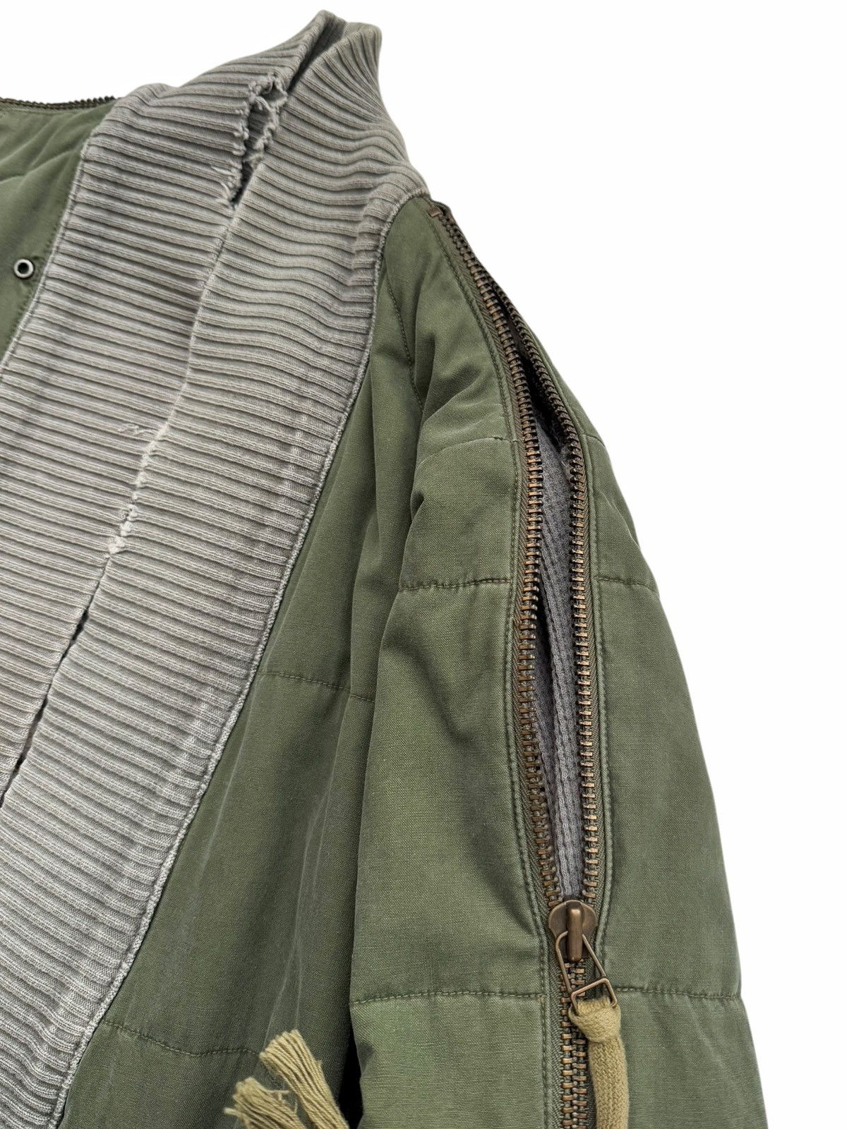 Greg Lauren GRAIL Double Layer Denim Military Cloth Arm Zip Bomber Size US M / EU 48-50 / 2 - 14 Thumbnail