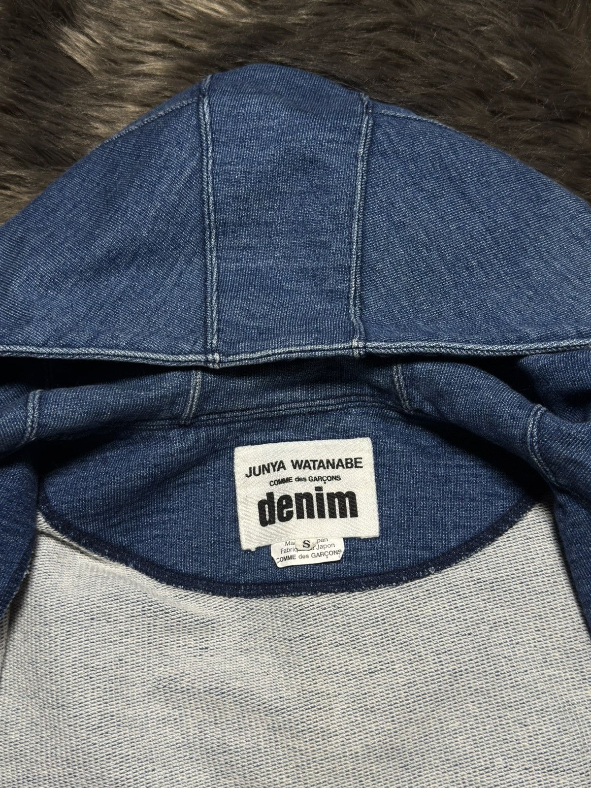 Junya Watanabe AD19 Diagonal Zip Denim Hoodie Size US S / EU 44-46 / 1 - 6 Thumbnail