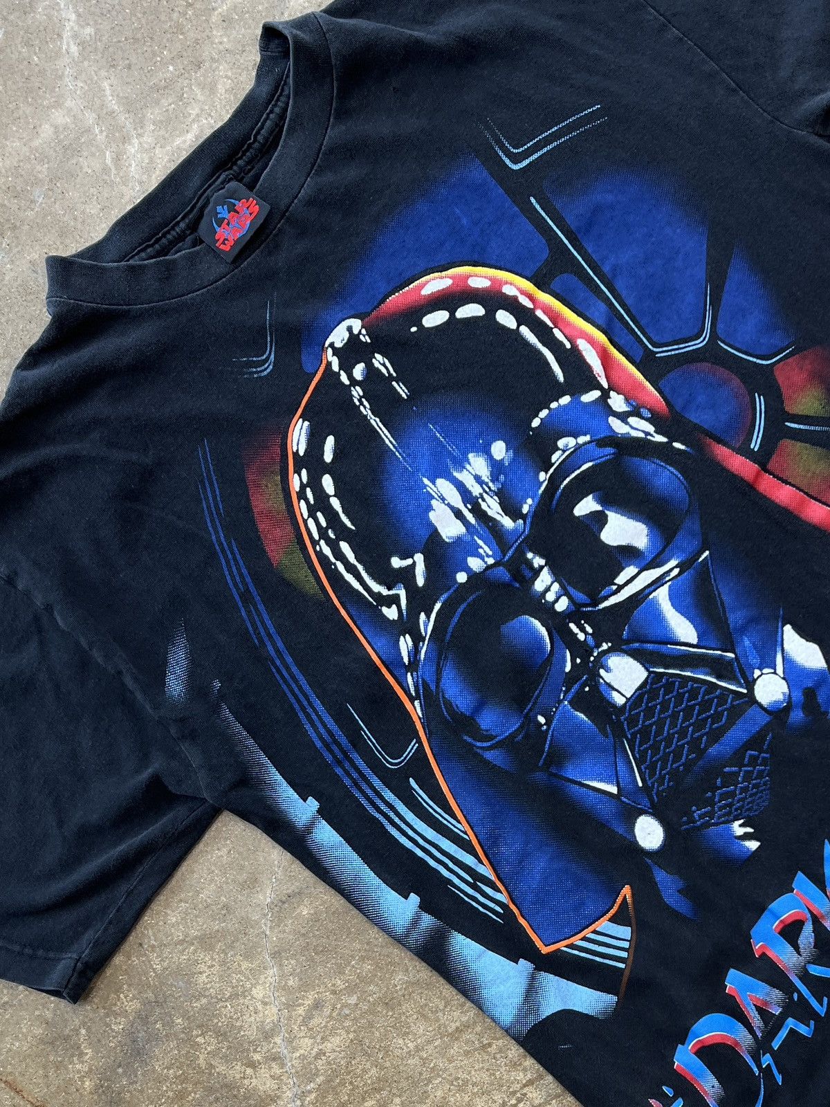 Vintage 1996 Star Wars Darth Vader The Dark Side Tee Large