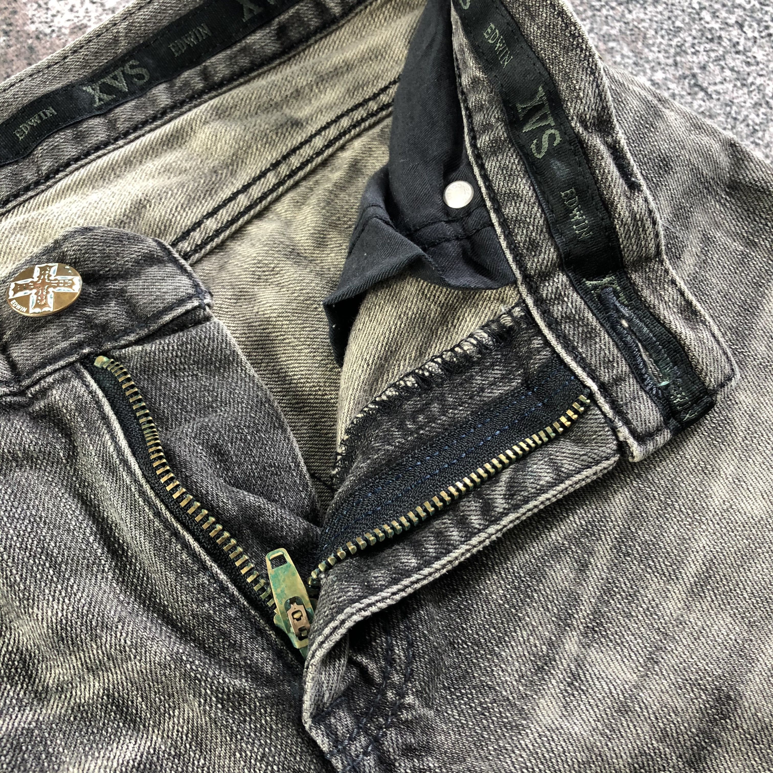 Edwin Edwin XV Jeans Faded Black Denim KJ2436 Size US 28 / EU 44 - 8 Thumbnail
