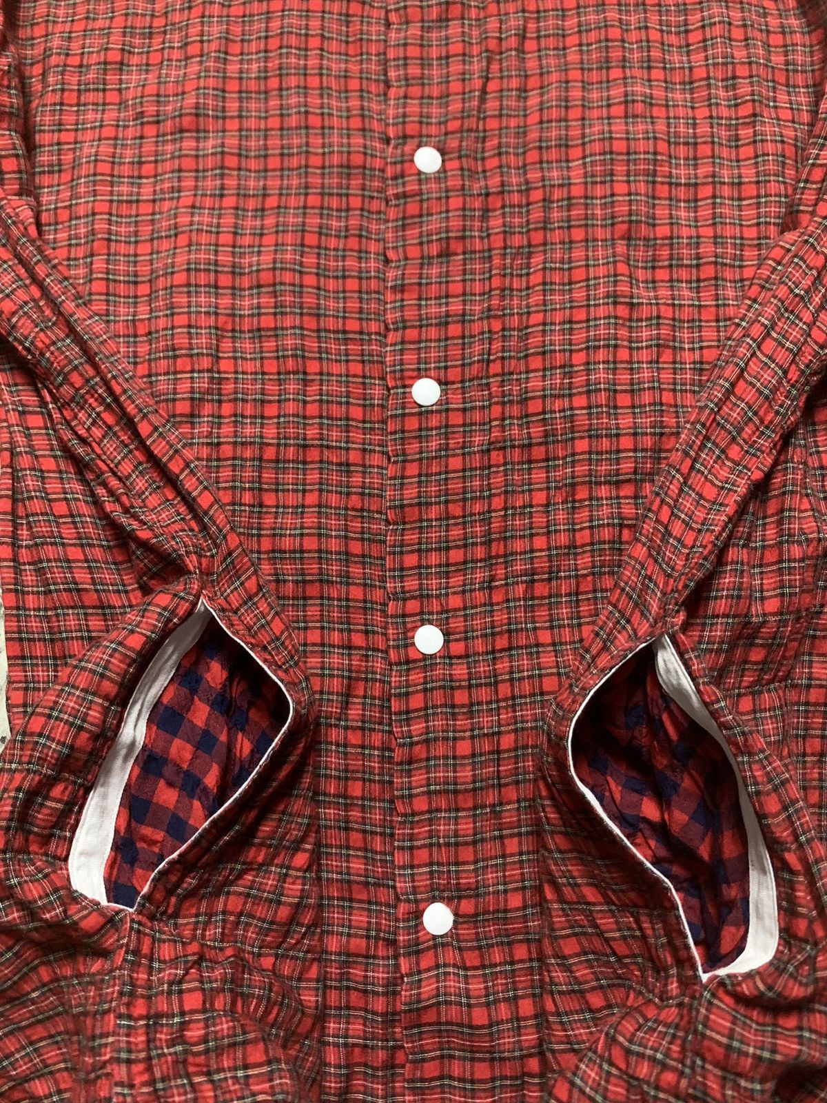 Comme des Garcons Yaeca Study Japanese Multi Checkered Snap Button Up Size US L / EU 52-54 / 3 - 5 Thumbnail