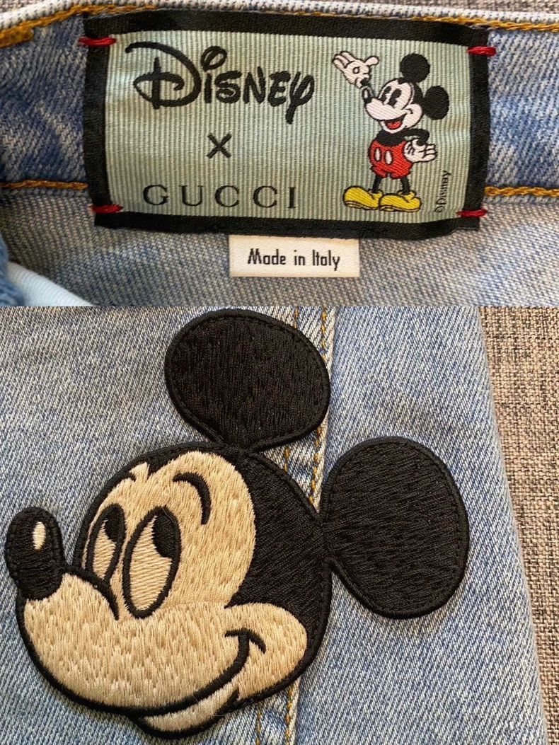 Gucci GUCCI x Disney Mickey Embroidered Denim Pants-2506 Size 39" - 6 Thumbnail