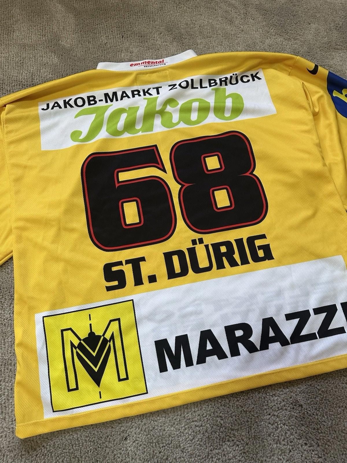 Ccm SCL TIGERS HOCKEY SHIRT JERSEY sz XL #68 ST. DÜRIG Size US XL / EU 56 / 4 - 7 Thumbnail