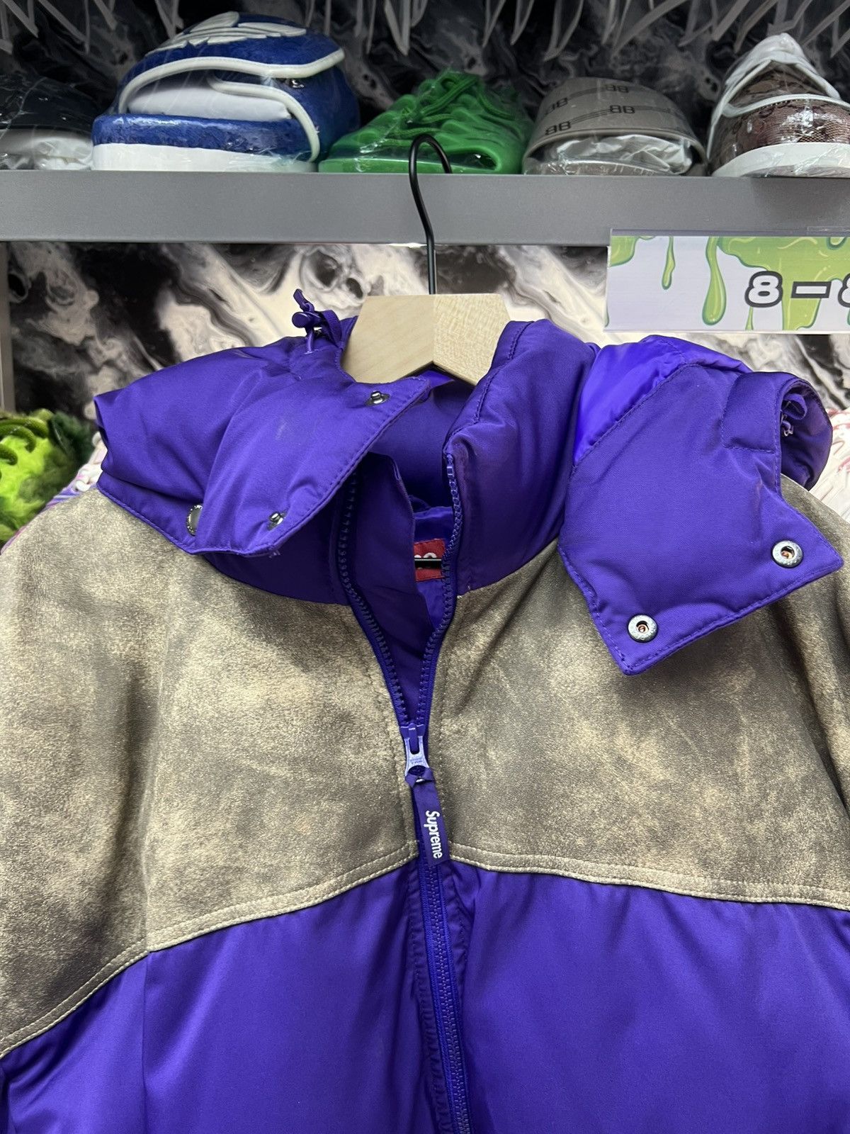 Supreme Supreme Leather Yoke Puffer Jacket Size US XL / EU 56 / 4 - 5 Thumbnail
