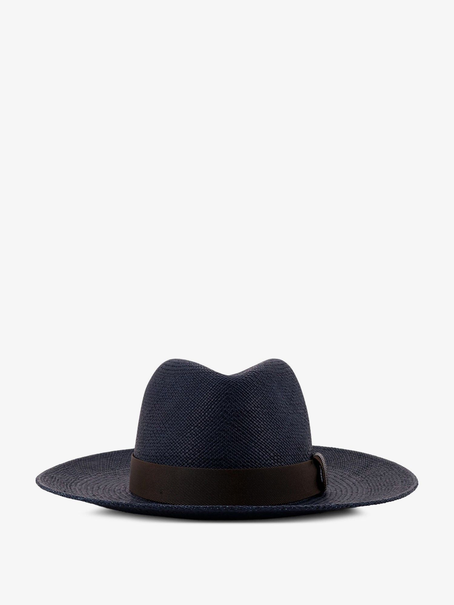 Brunello Cucinelli Raffia Fedora Hat With Monili Detail Size ONE SIZE - 1 Thumbnail