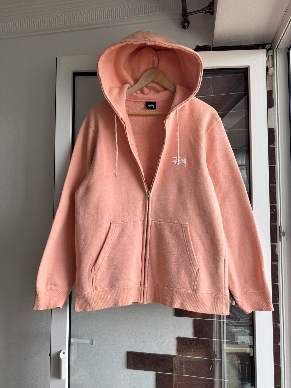 Stussy Stussy peach zip hoodie 00,s Size US L / EU 52-54 / 3 - 10 Thumbnail