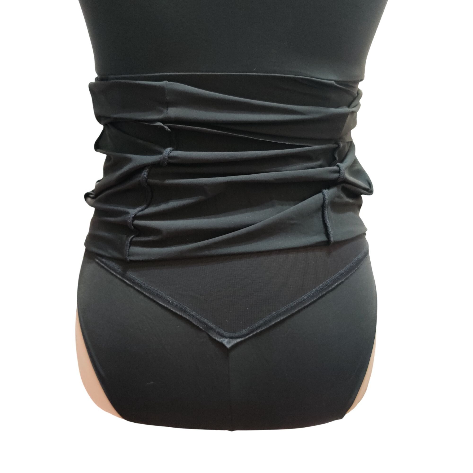 Other Flexees M womens shapewear slip black firm control bodysuit Size ONE SIZE - 4 Thumbnail